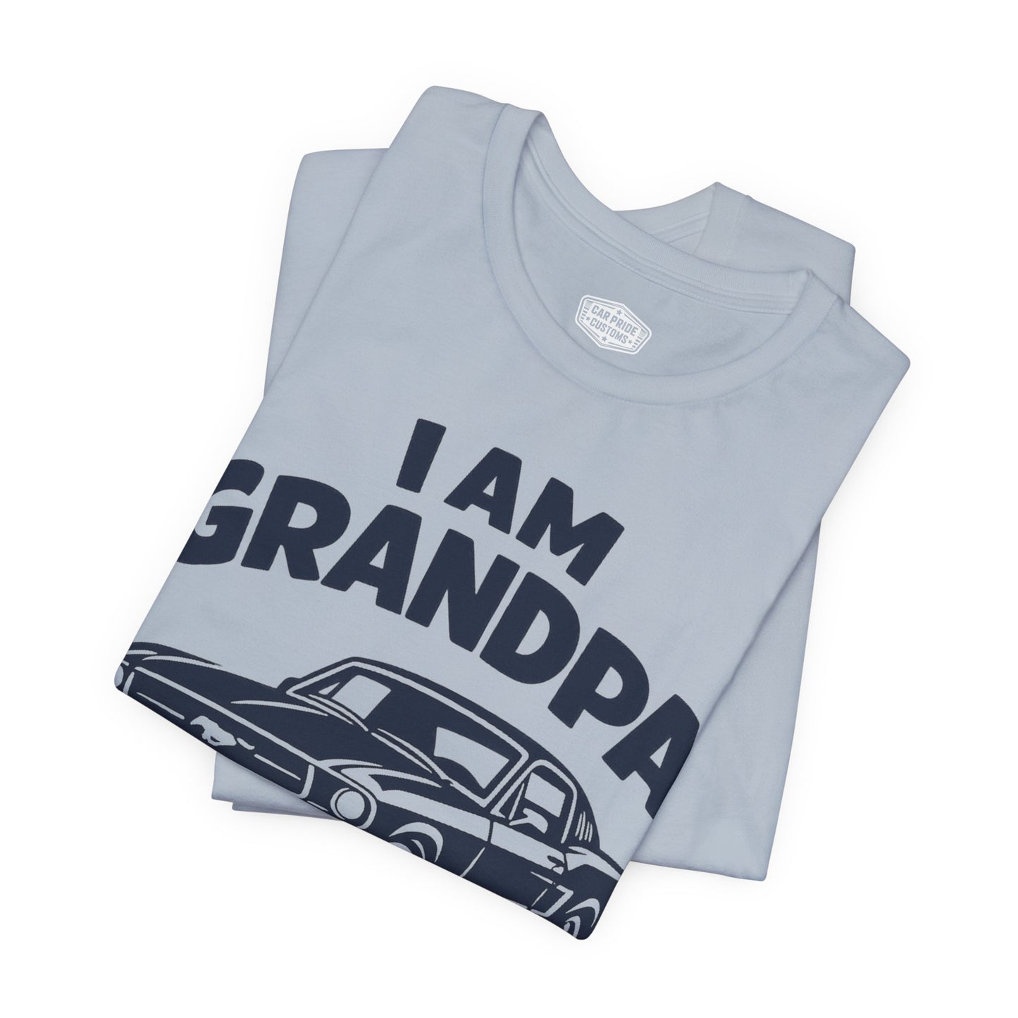 Funny Car T-Shirt | Classic Car Grandpa T-Shirt| Grandpa Car Lover Gift | 1968 Ford Mustang | I am Grandpa
