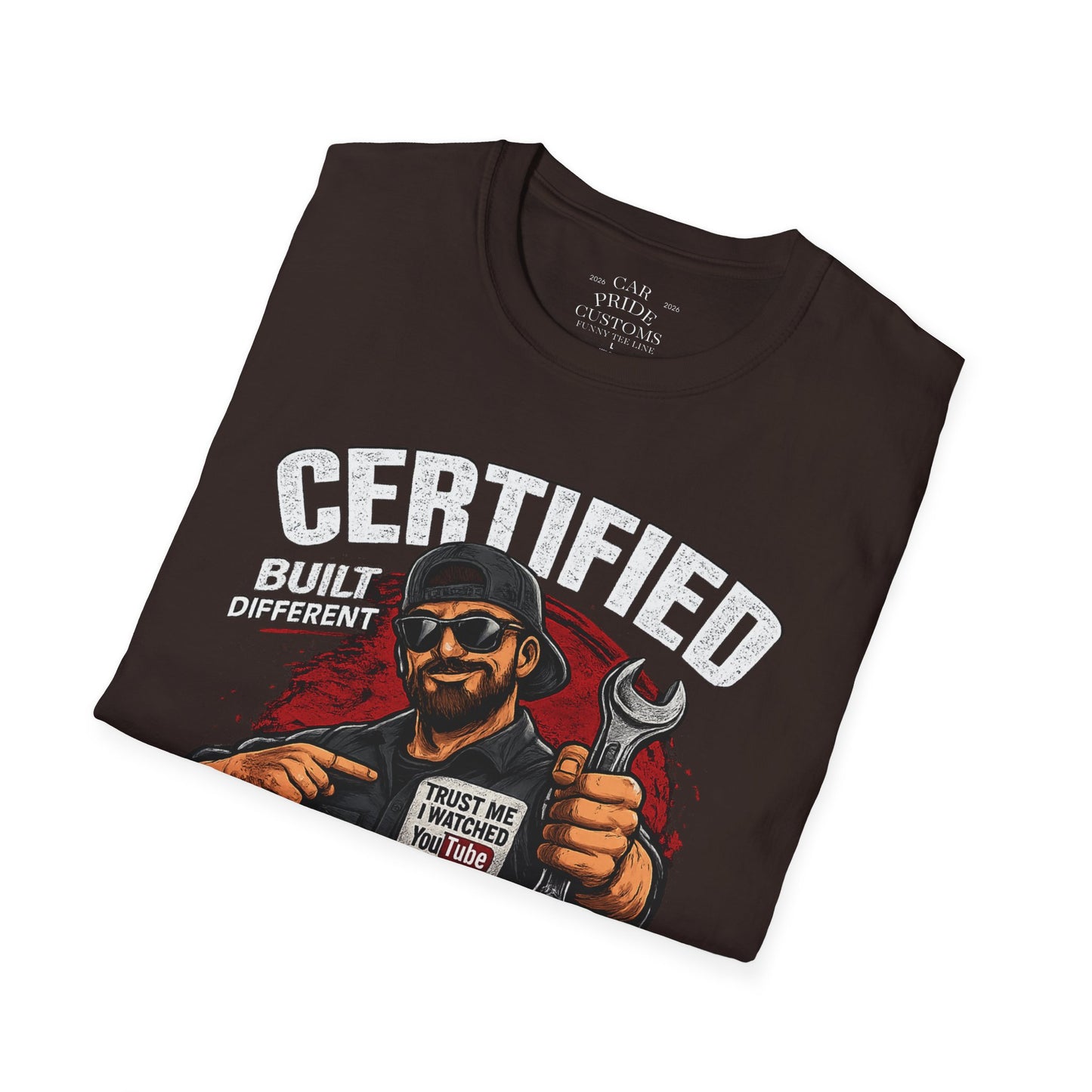 Certified Mechanic Guy T-Shirt | Funny Car Lover T-Shirt | Fathers Day Gift for Dad | Hot Rod | Car Lover Gift
