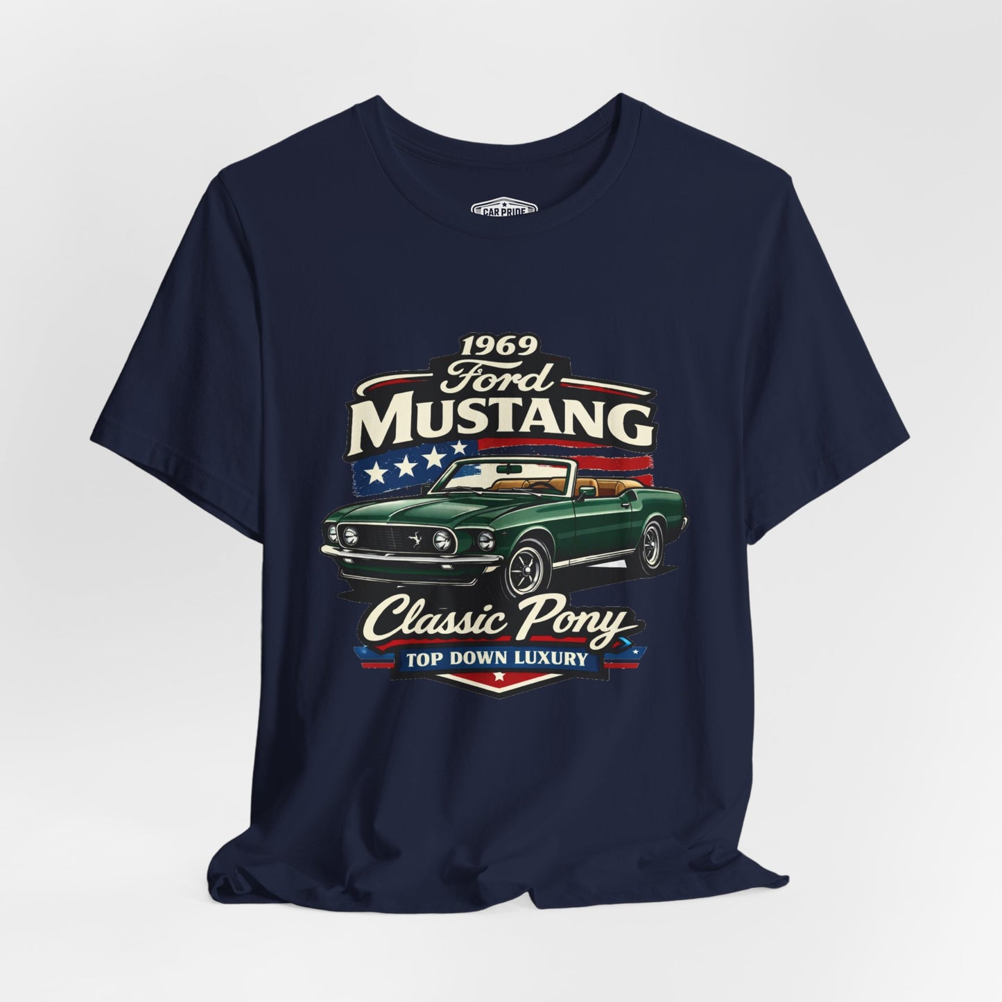 1969 Ford Mustang Convertible Green Pride - Premium Tee
