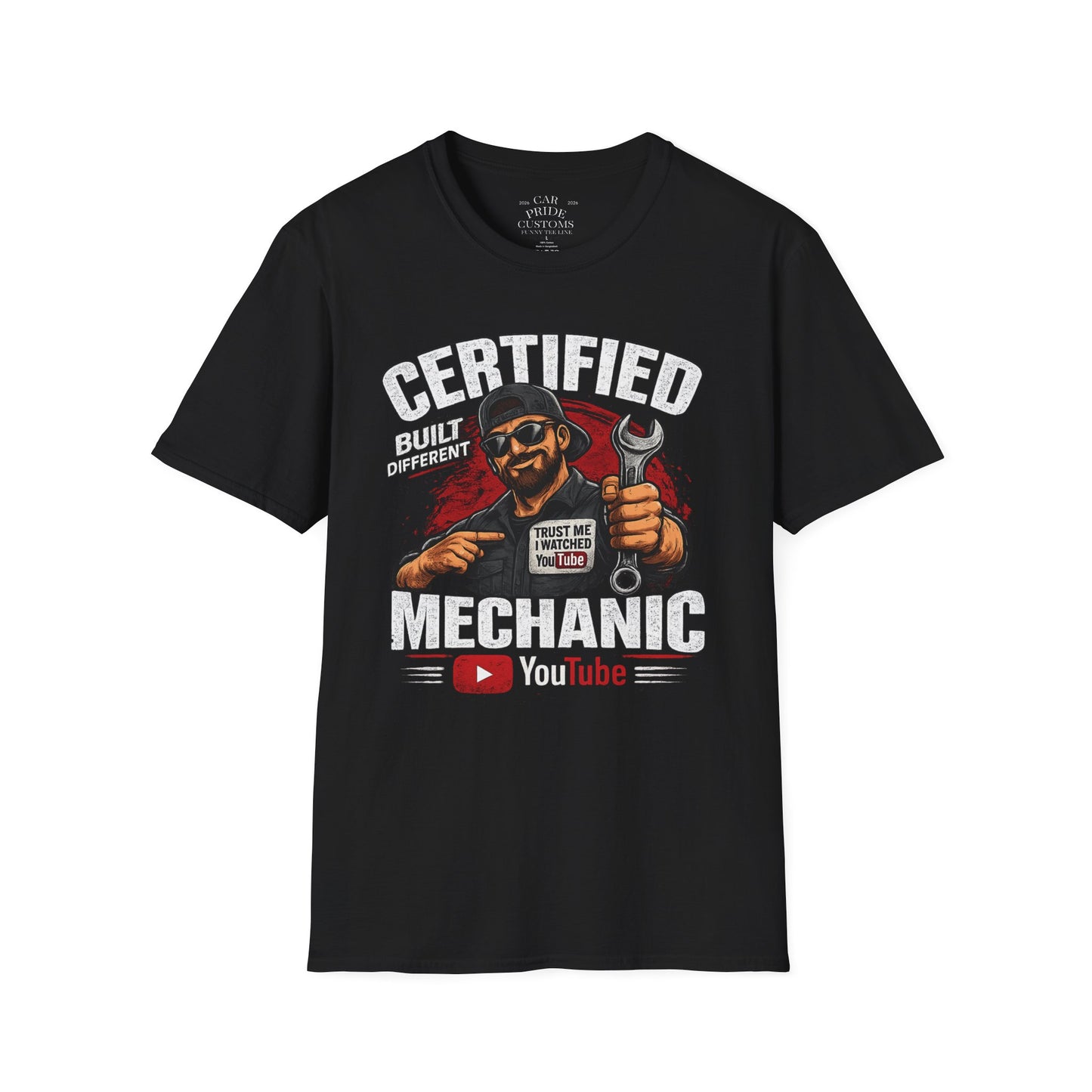 Certified Mechanic Guy T-Shirt | Funny Car Lover T-Shirt | Fathers Day Gift for Dad | Hot Rod | Car Lover Gift