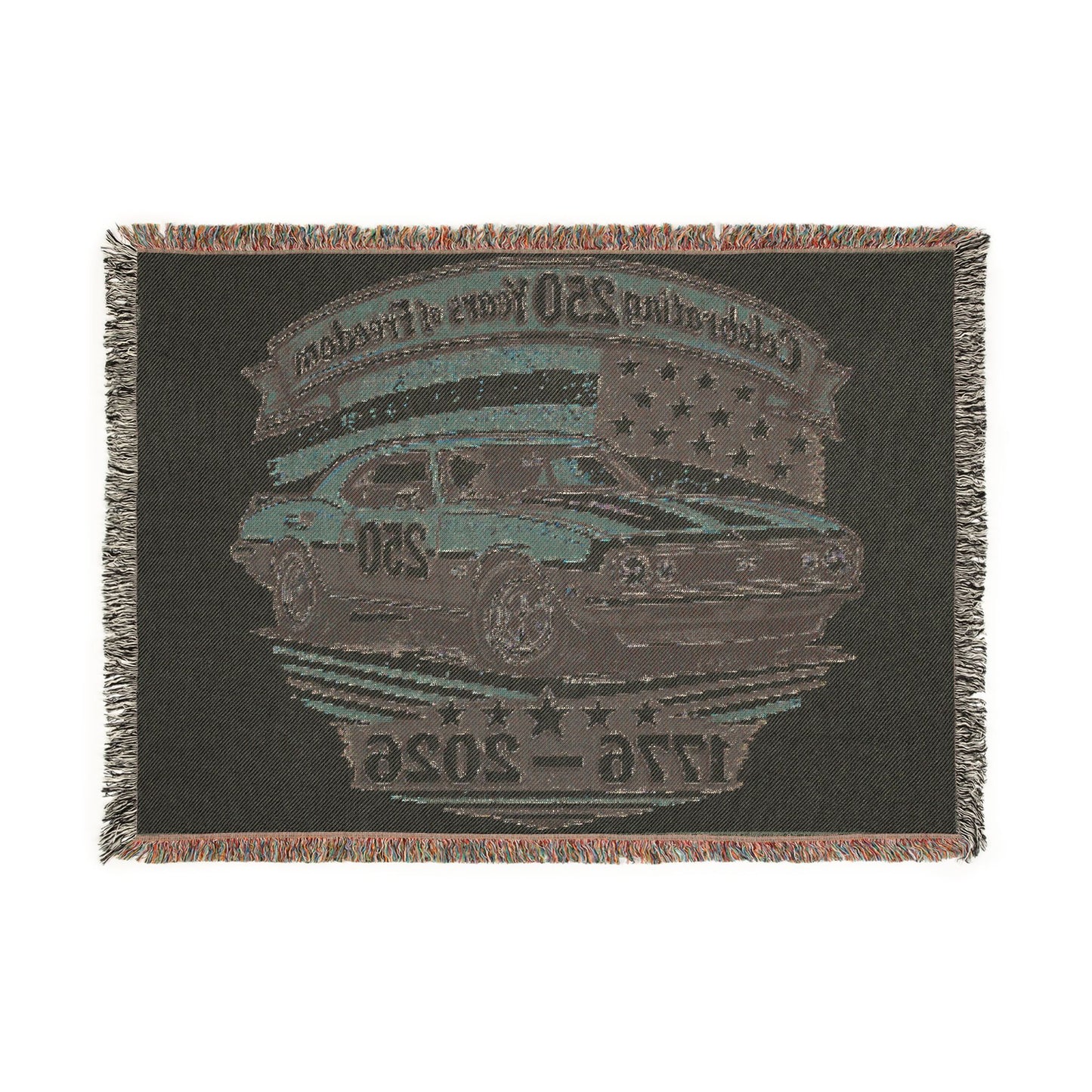Classic Camaro Woven Throw Americana Patriotic Blanket | Automotive Home Decor | Collector Gift | Fathers Day Gift | Car Lover Gift