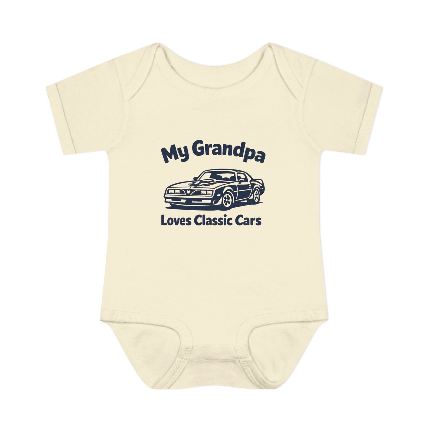 Funny Car Baby Onesie | Classic Car | Grandpa Car Lover Gift | 1979 Pontiac Trans AM | Grandpa Likes Cars