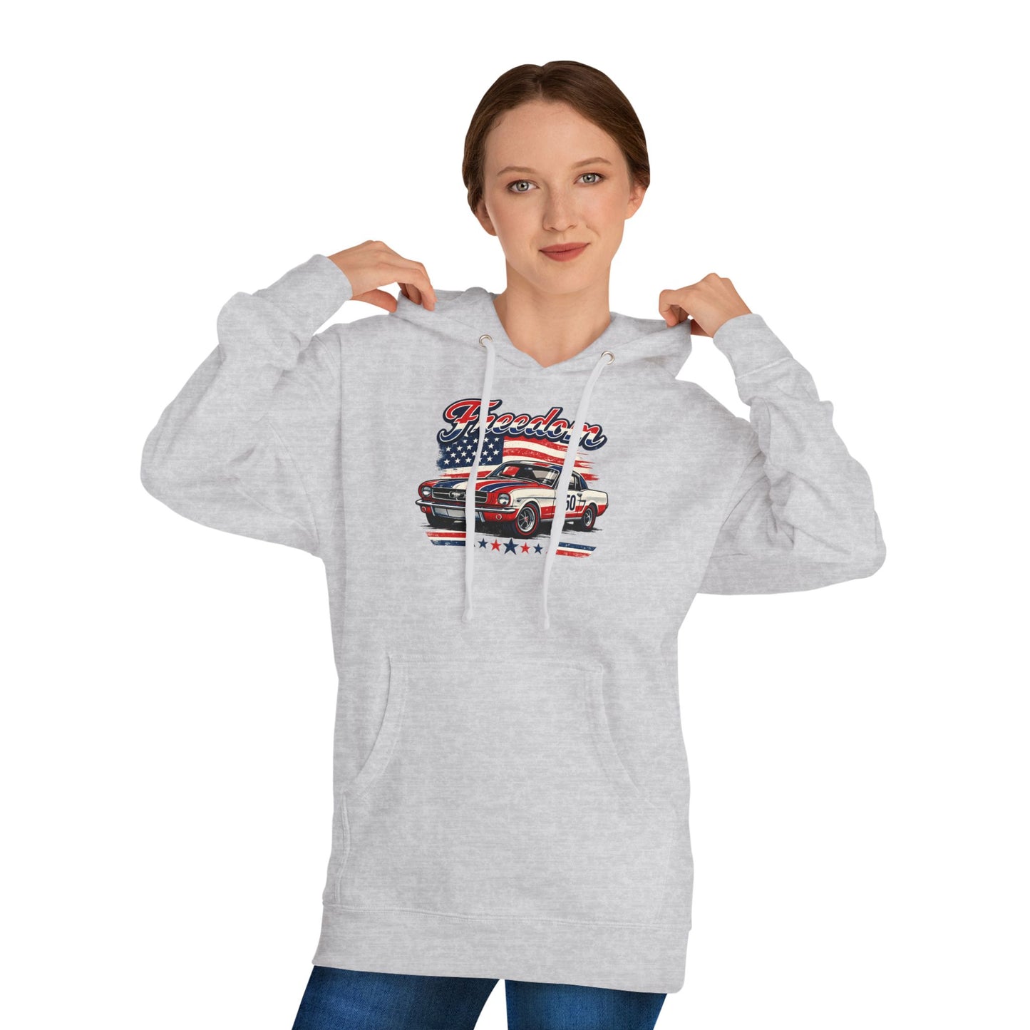 Freedom Classic Mustang 250 Patriotic American Muscle Car Hoodie| Fathers Day Gift | Car Enthusiast Hoodie