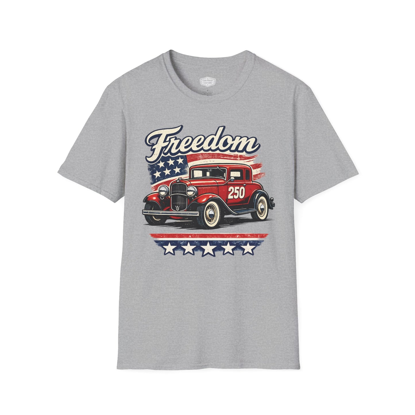 Freedom Ford Deluxe 250 Patriotic American Muscle Car T-Shirt | Fathers Day Gift | Car Enthusiast Tee