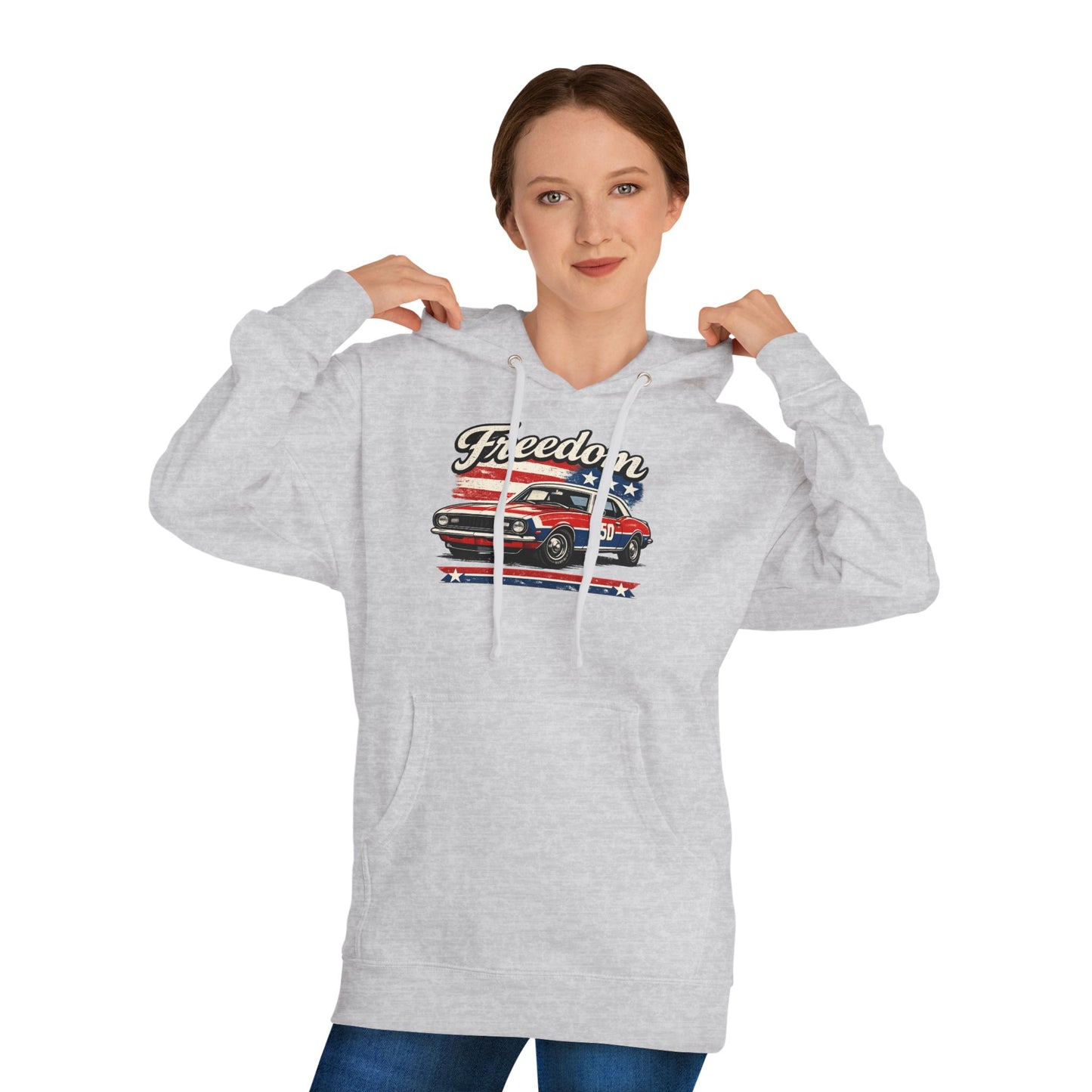 Freedom Classic Camaro 250 Patriotic American Muscle Car Hoodie| Fathers Day Gift | Car Enthusiast Hoodie
