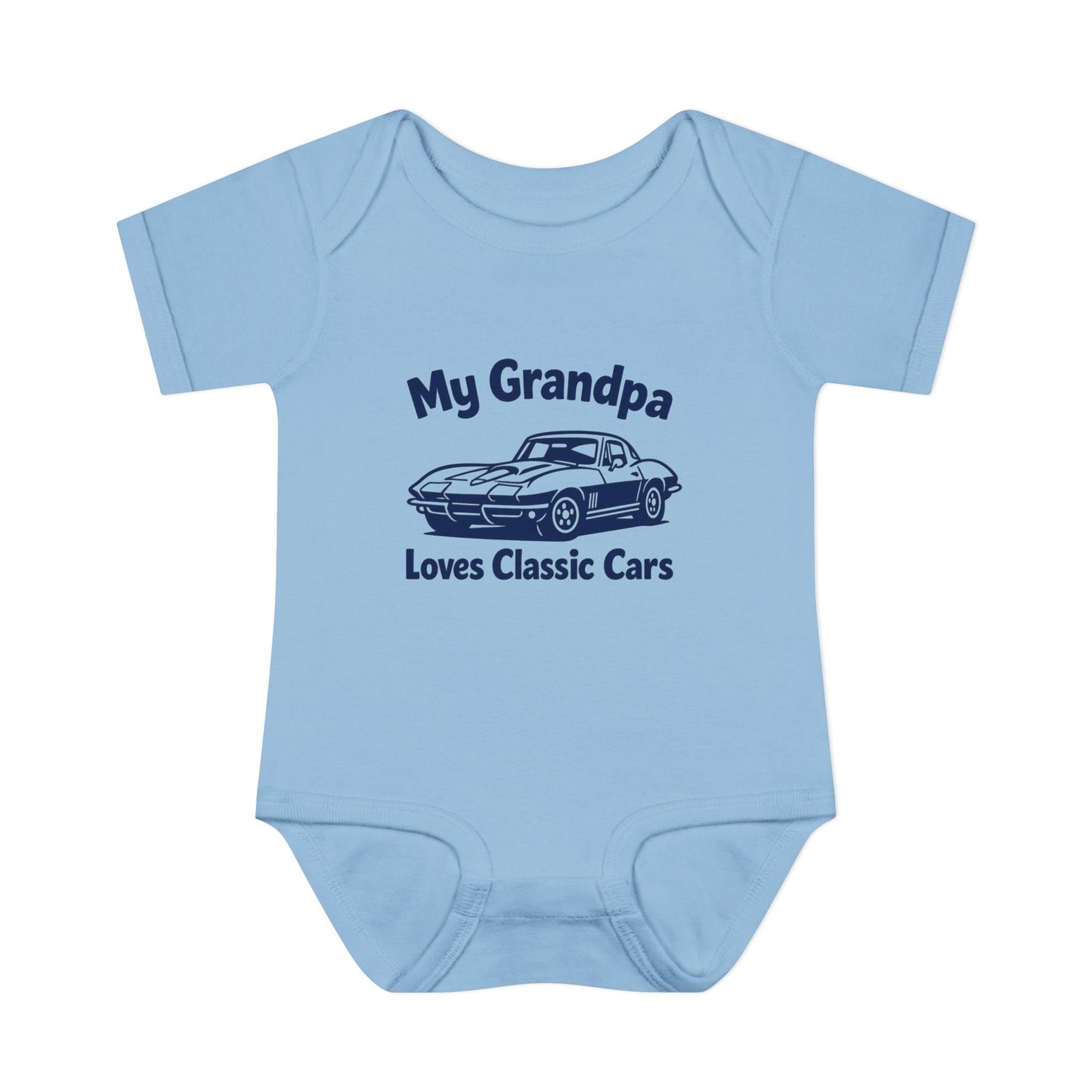 Funny Car Baby Onesie | Classic Car | Grandpa Car Lover Gift | 1967 Chevrolet Corvette | Grandpa Likes Cars