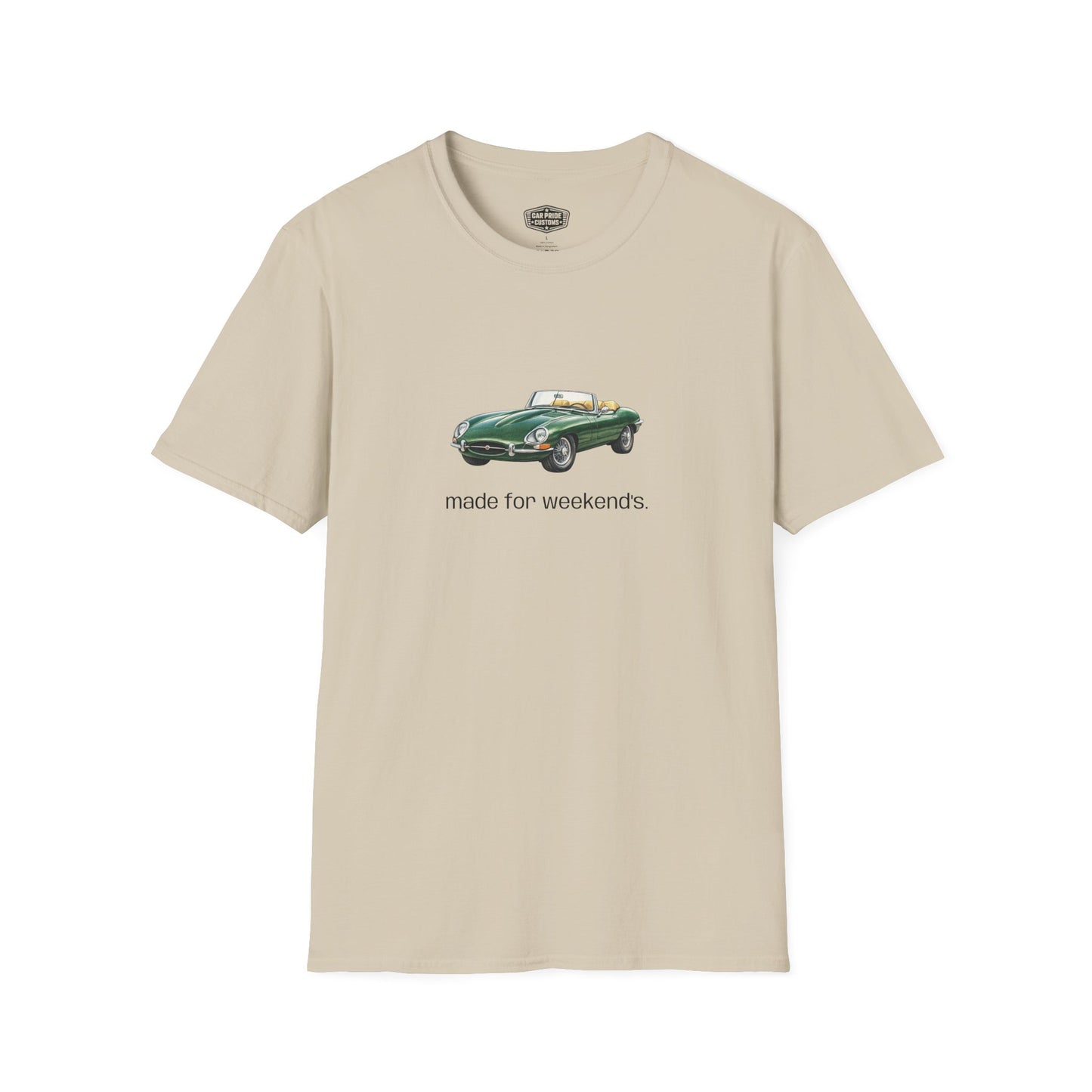 Jaguar E-Type Made For Weekends T-Shirt | British Sports Car Tee | Personalized Jaguar Shirt