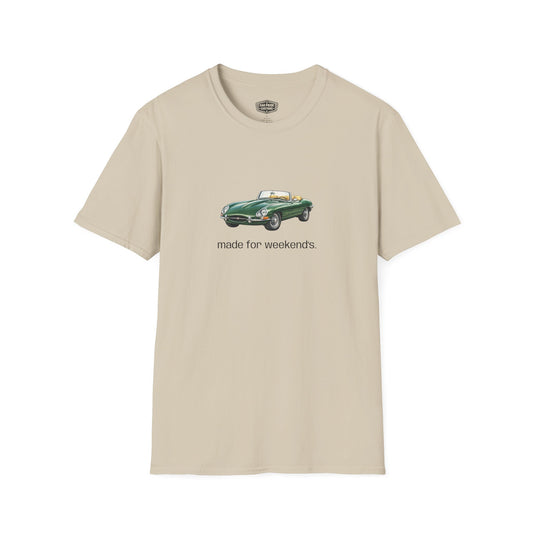 Jaguar E-Type Made For Weekends T-Shirt | British Sports Car Tee | Personalized Jaguar Shirt
