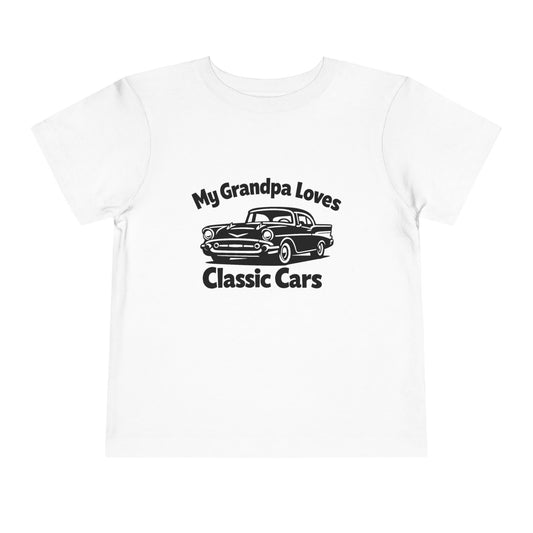 Funny Car T-Shirt | Classic Car Toddler T-Shirt| Grandpa Car Lover Gift | 1957 Chevrolet Bel Air | Grandpa Likes Cars