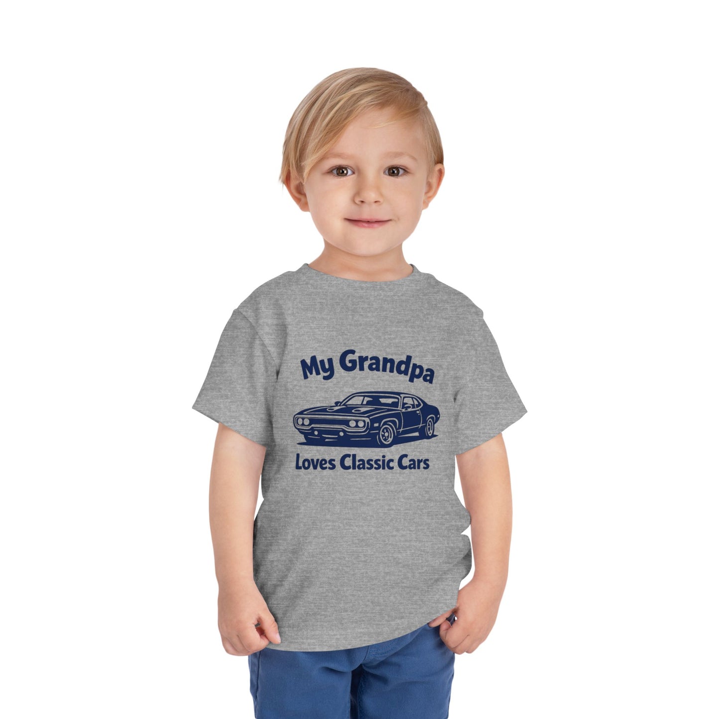 Funny Car T-Shirt | Classic Car Toddler T-Shirt| Grandpa Car Lover Gift | 1971 Plymouth Road Runner | Grandpa Likes Cars