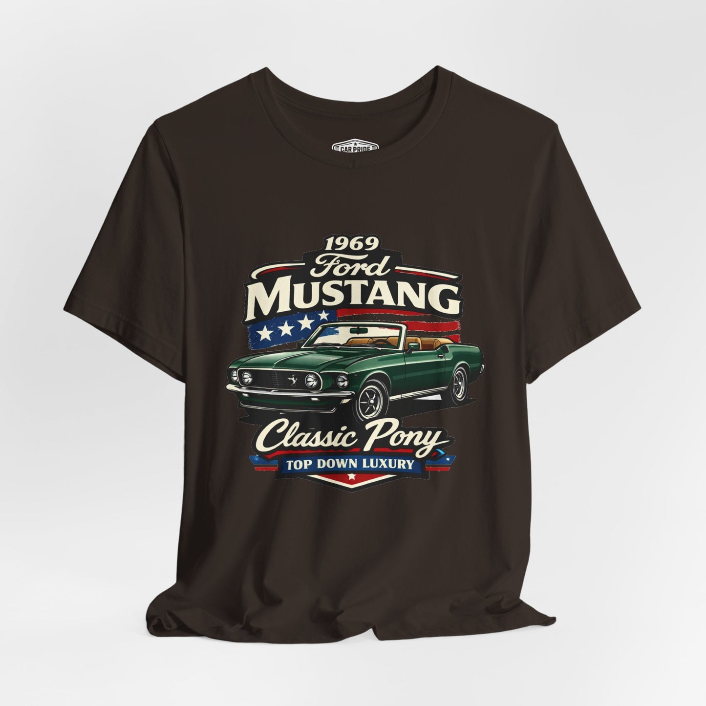 1969 Ford Mustang Convertible Green Pride - Premium Tee