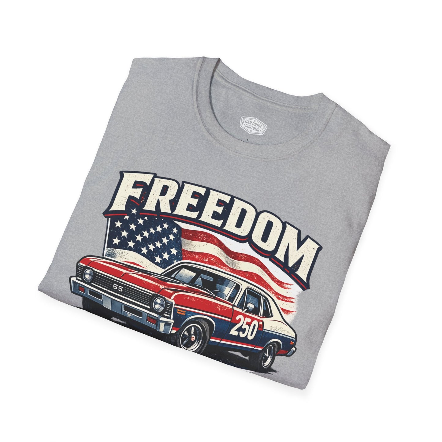 Freedom Nova 250 Patriotic American Muscle Car T-Shirt | Fathers Day Gift | Car Enthusiast Tee