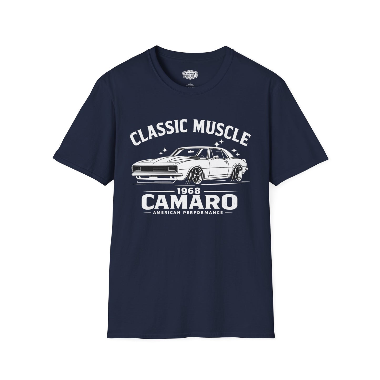 Classic Muscle | 1968 Chevy Camaro T-Shirt | American Performance Graphic Tee | Camaro Shirt