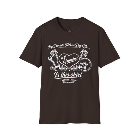 #1 Grandpa Car Shirt | Father’s Day Gift Is This Shirt | Funny Dad Car Shirt | Car Guy Gift | Automotive Tee