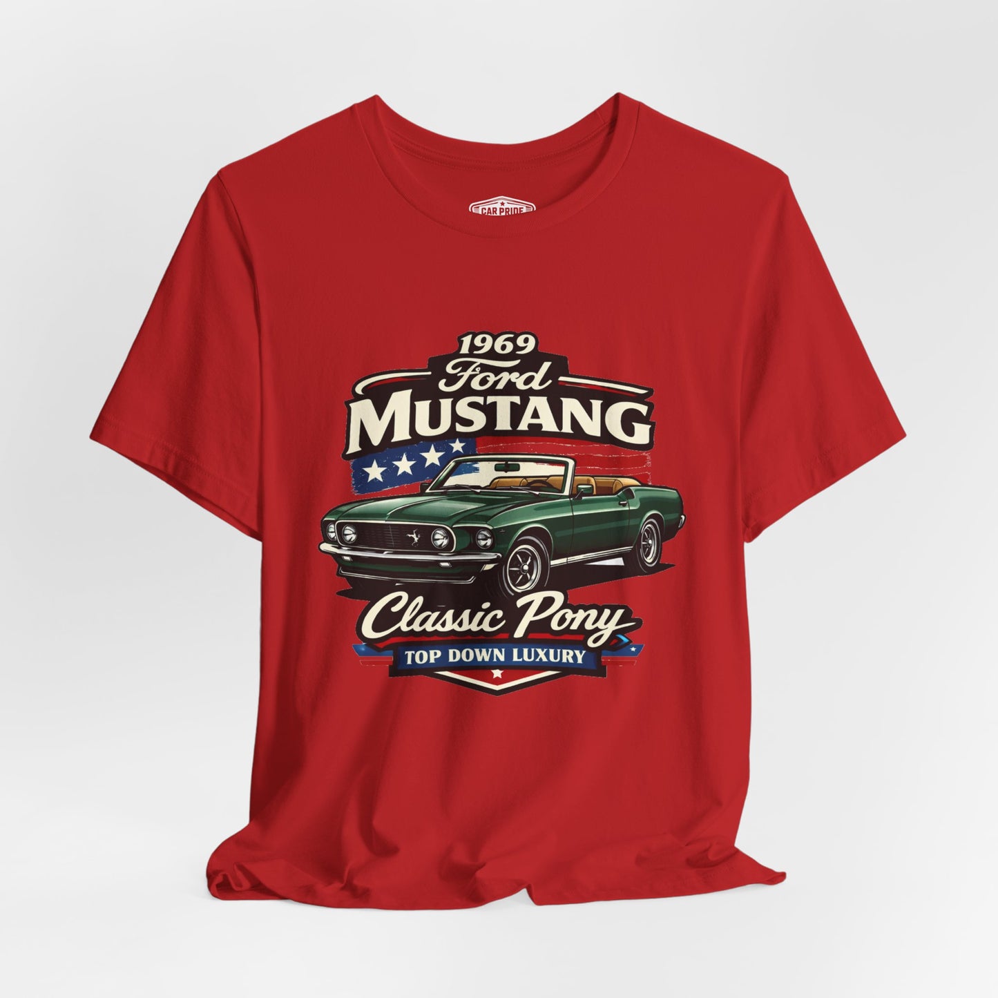 1969 Ford Mustang Convertible Green Pride - Premium Tee