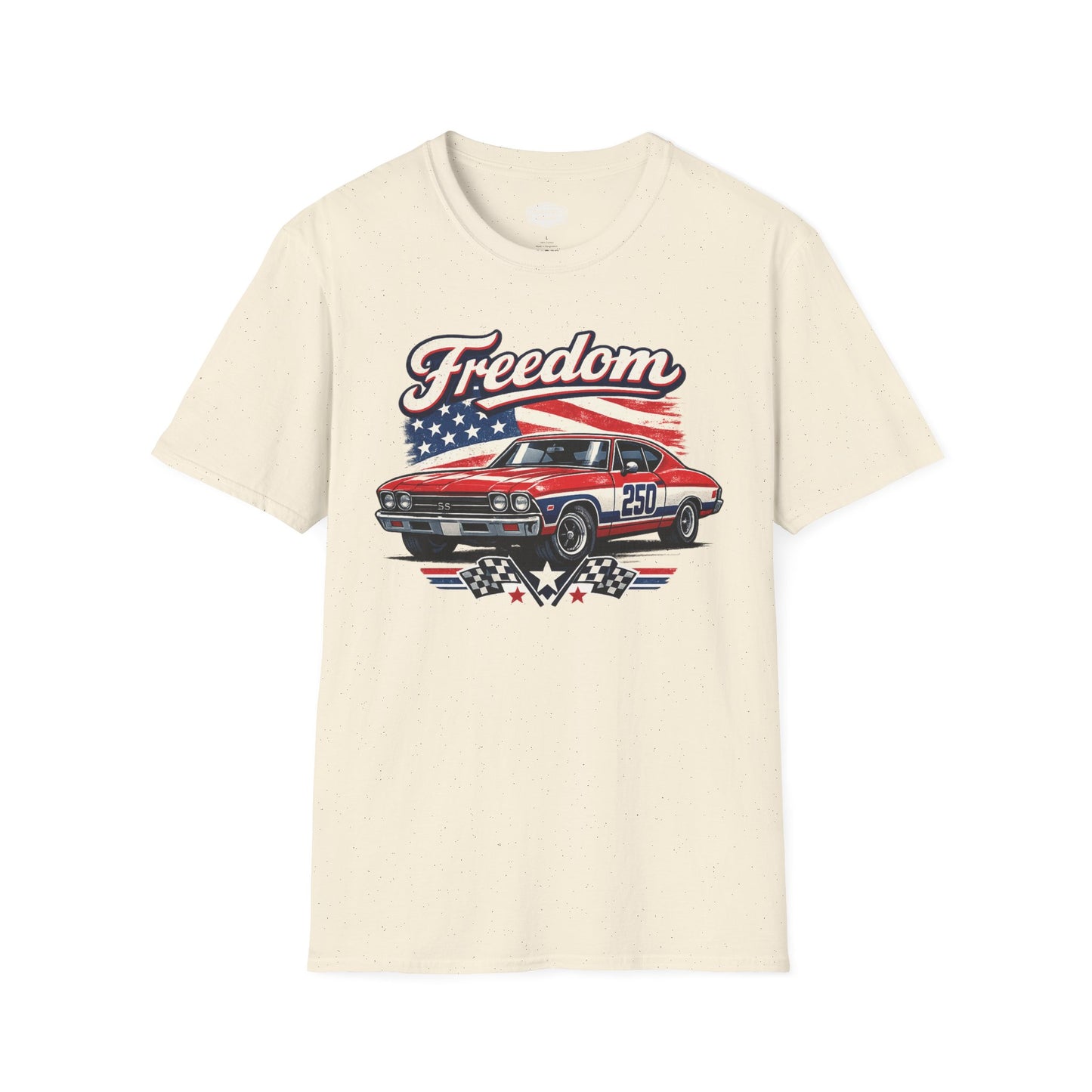 Freedom Chevelle 250 Patriotic American Muscle Car T-Shirt | Fathers Day Gift | Car Enthusiast Tee