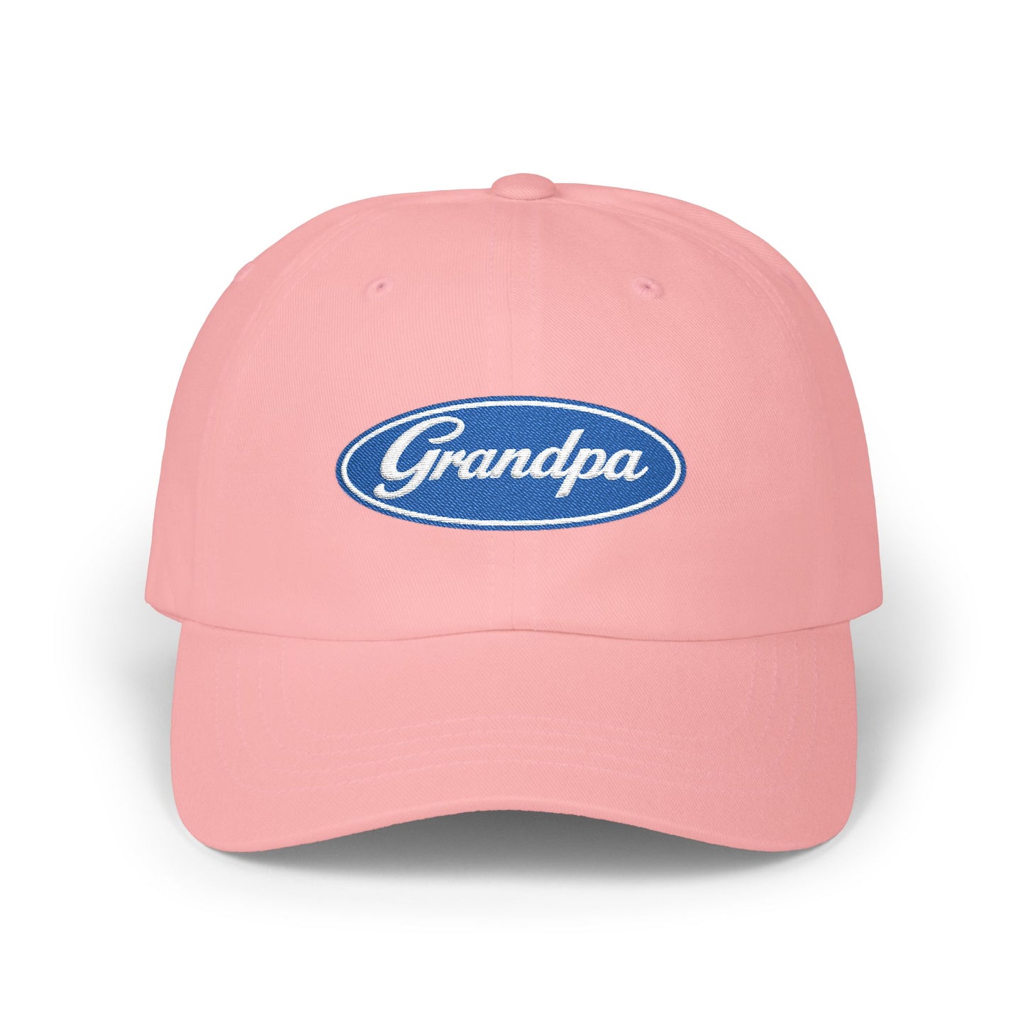 Grandpa Logo Embroidered Hat | Classic Oval Grandpa Cap | Personalized Grandpa Gift | Father's Day Hat for Grandpa | Vintage Style Dad Hat
