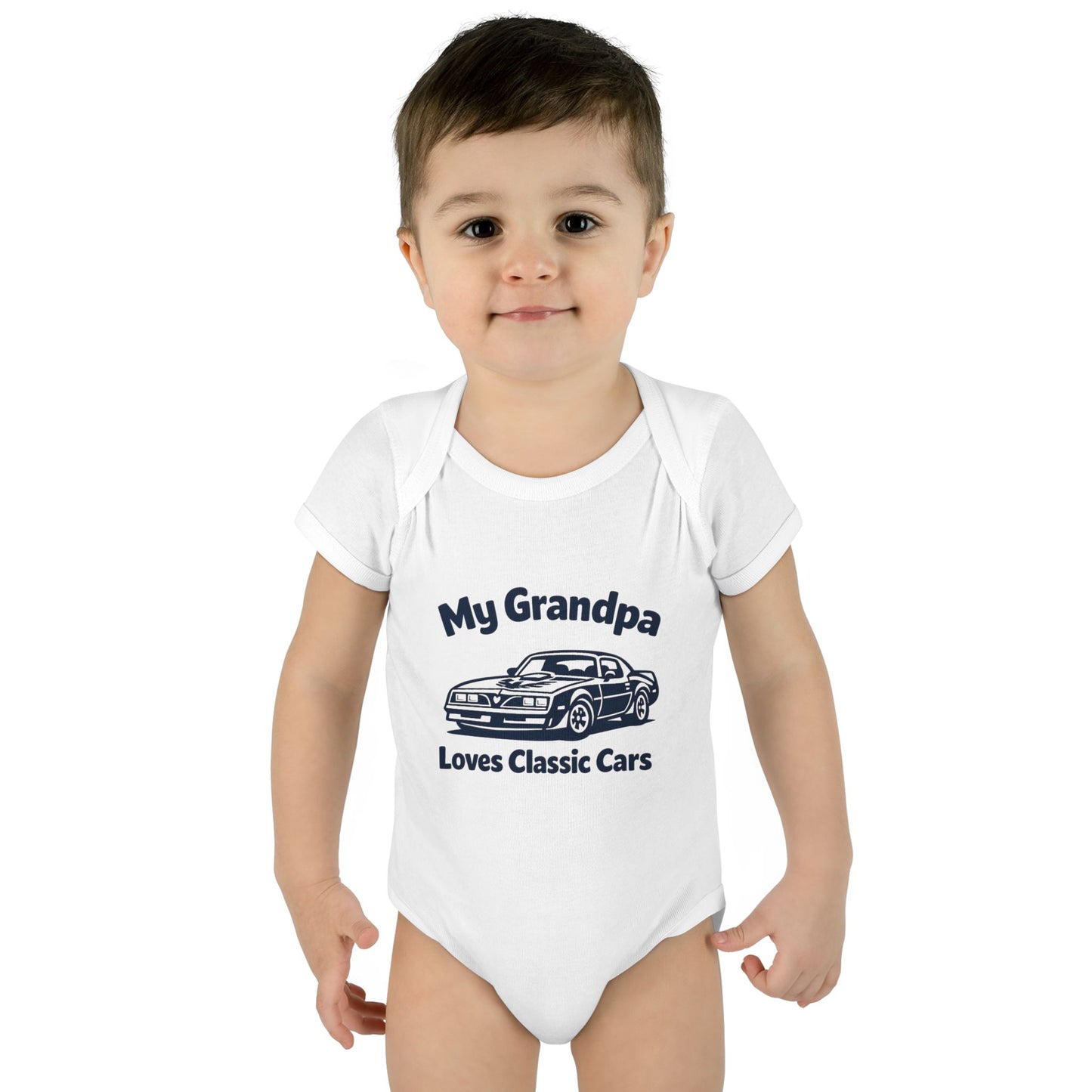 Funny Car Baby Onesie | Classic Car | Grandpa Car Lover Gift | 1979 Pontiac Trans AM | Grandpa Likes Cars