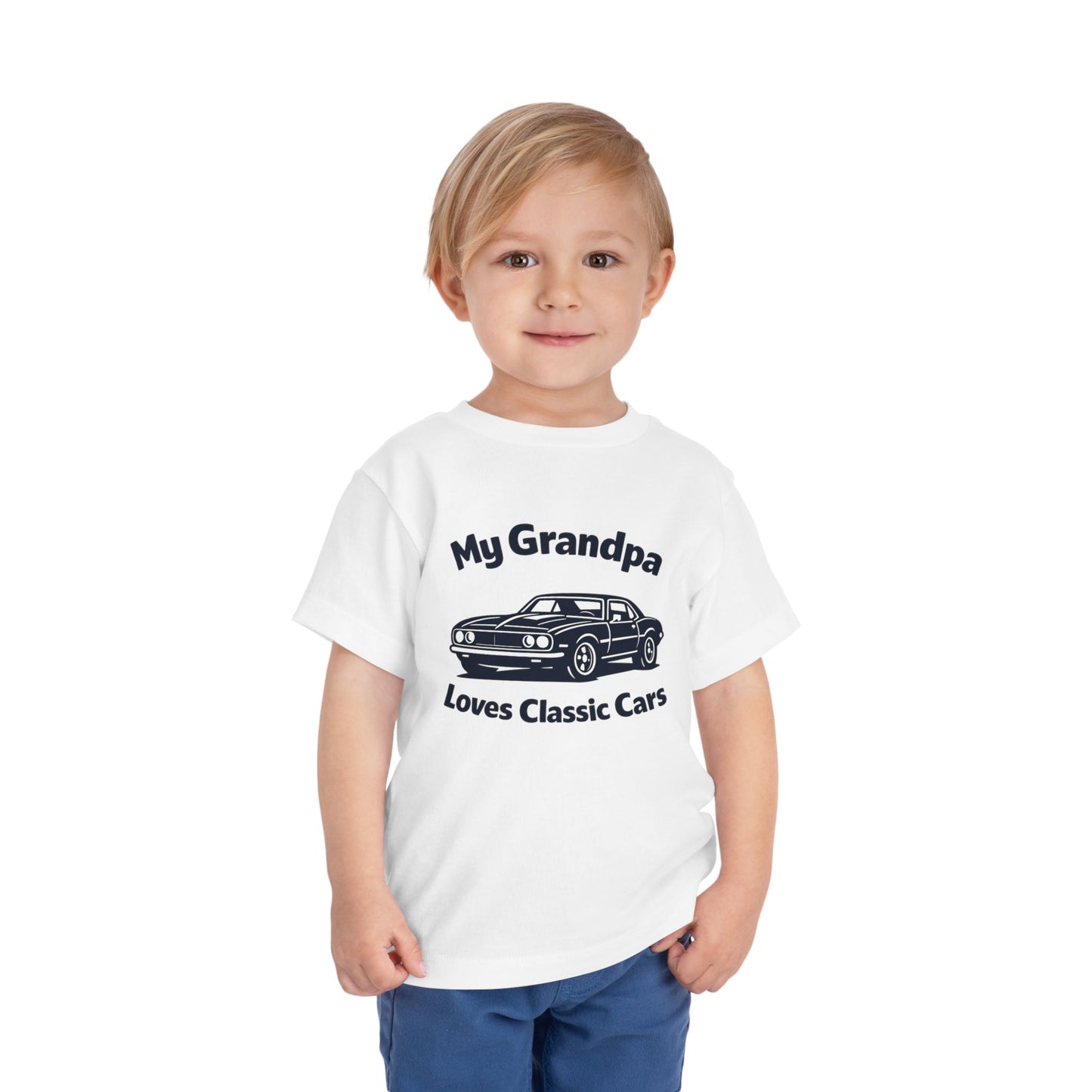 Funny Car T-Shirt | Classic Car Toddler T-Shirt| Grandpa Car Lover Gift | 1968 Chevrolet Camaro | Grandpa Likes Cars