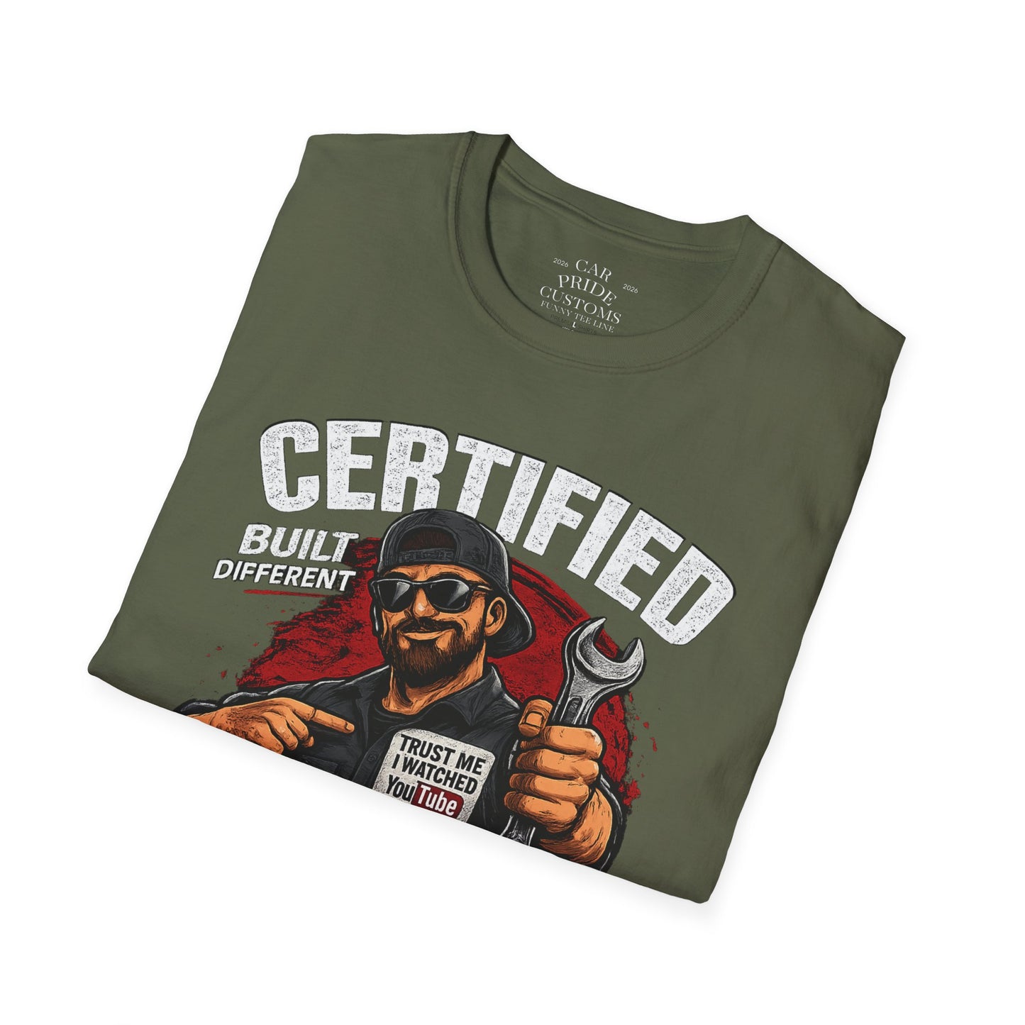 Certified Mechanic Guy T-Shirt | Funny Car Lover T-Shirt | Fathers Day Gift for Dad | Hot Rod | Car Lover Gift