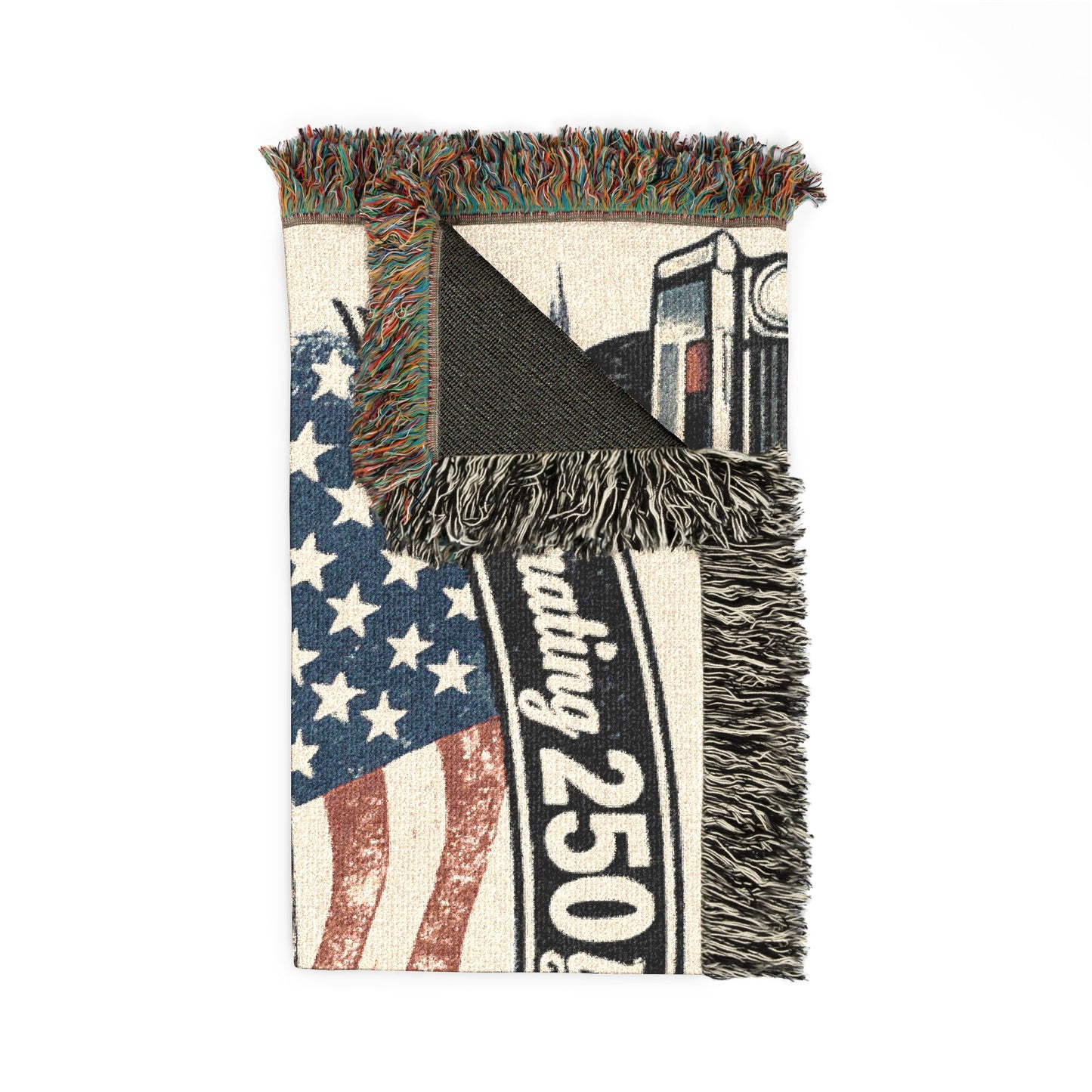 Nova Woven Throw Americana Patriotic Blanket | Automotive Home Decor | Collector Gift | Fathers Day Gift | Car Lover Gift