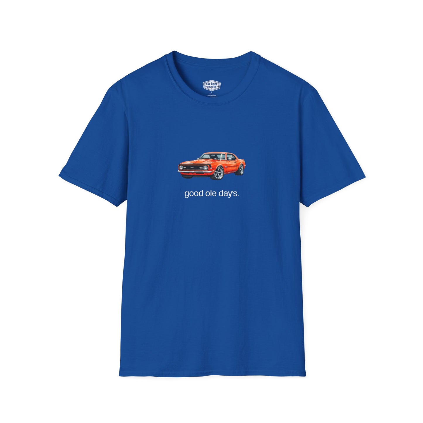 1968 Camaro SS Good Ole Days T-Shirt | Classic Muscle Car Tee | Personalized Camaro Shirt | Vintage Car Gift