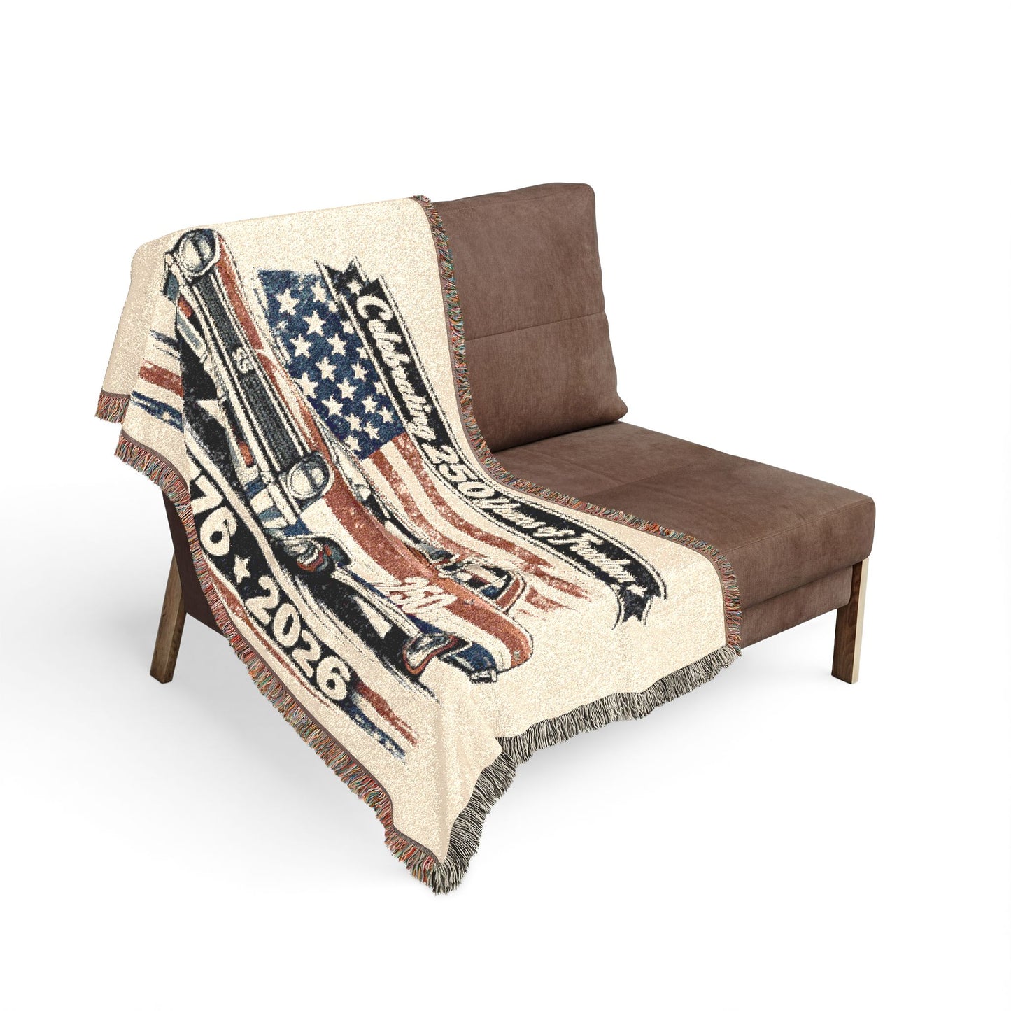 Nova Woven Throw Americana Patriotic Blanket | Automotive Home Decor | Collector Gift | Fathers Day Gift | Car Lover Gift
