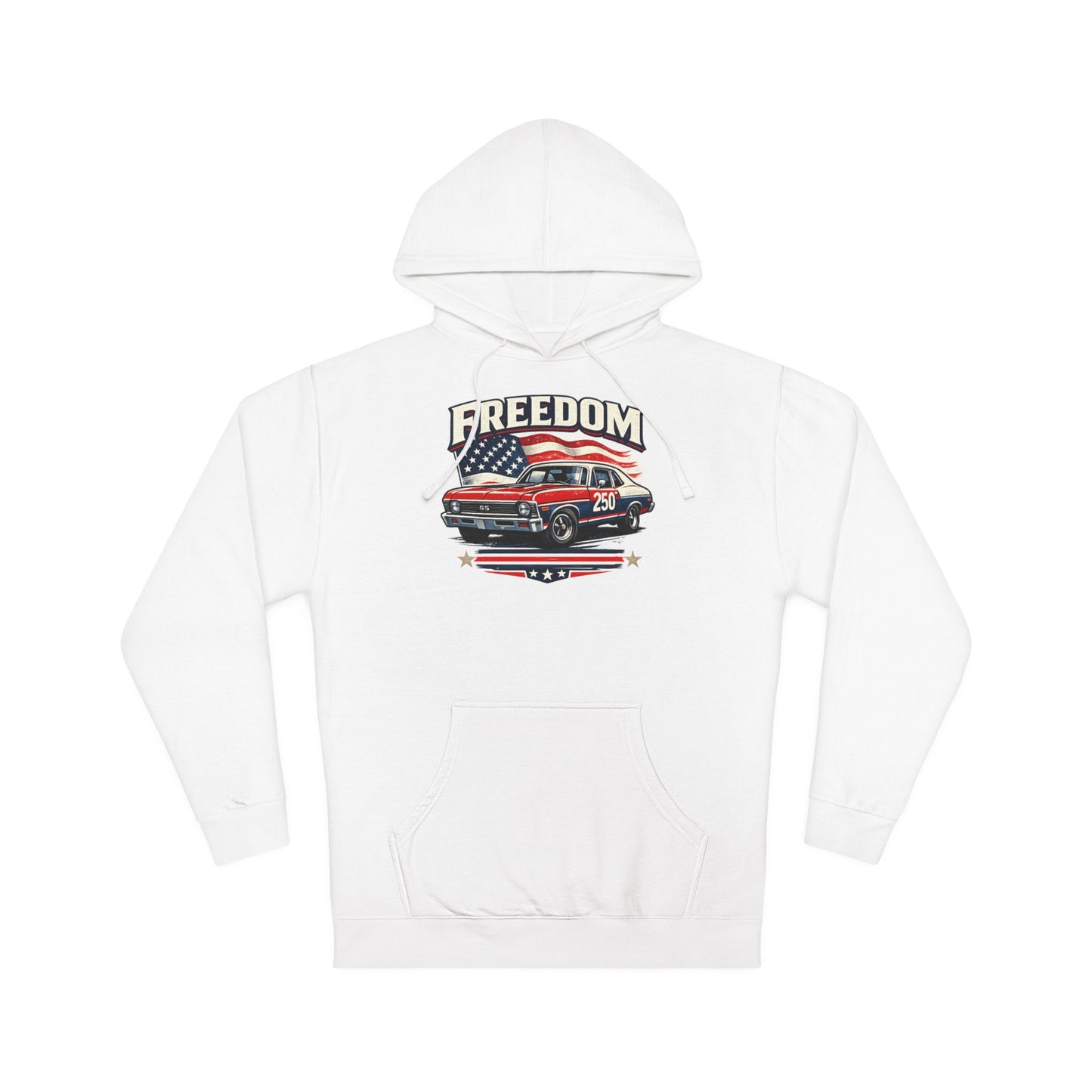 Freedom Nova 250 Patriotic American Muscle Car Hoodie| Fathers Day Gift | Car Enthusiast Hoodie