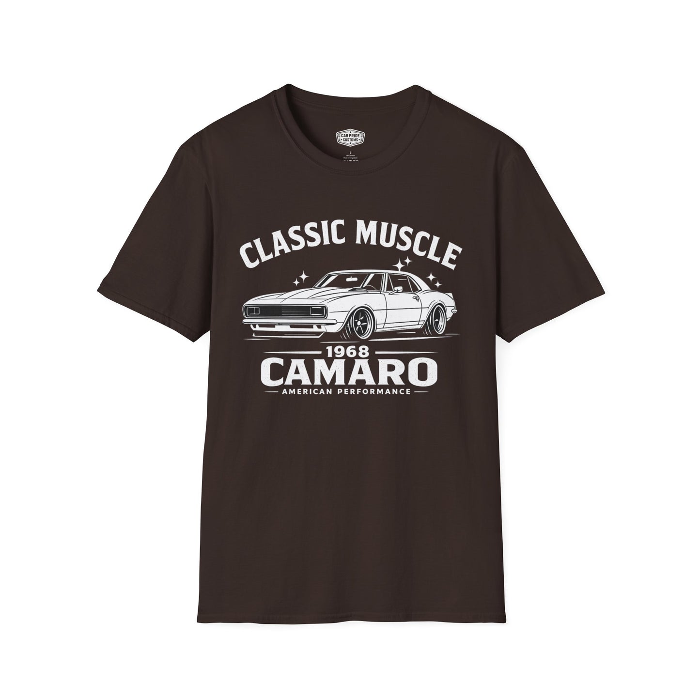Classic Muscle | 1968 Chevy Camaro T-Shirt | American Performance Graphic Tee | Camaro Shirt