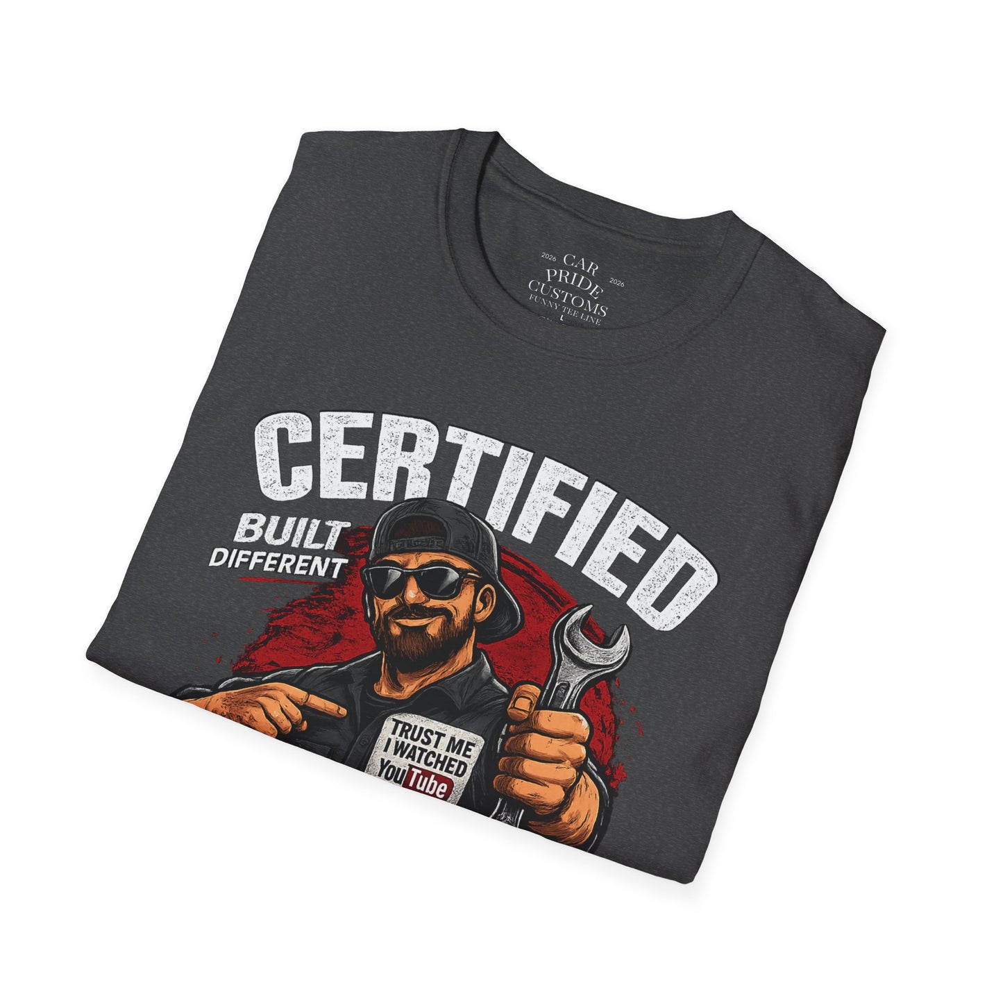 Certified Mechanic Guy T-Shirt | Funny Car Lover T-Shirt | Fathers Day Gift for Dad | Hot Rod | Car Lover Gift