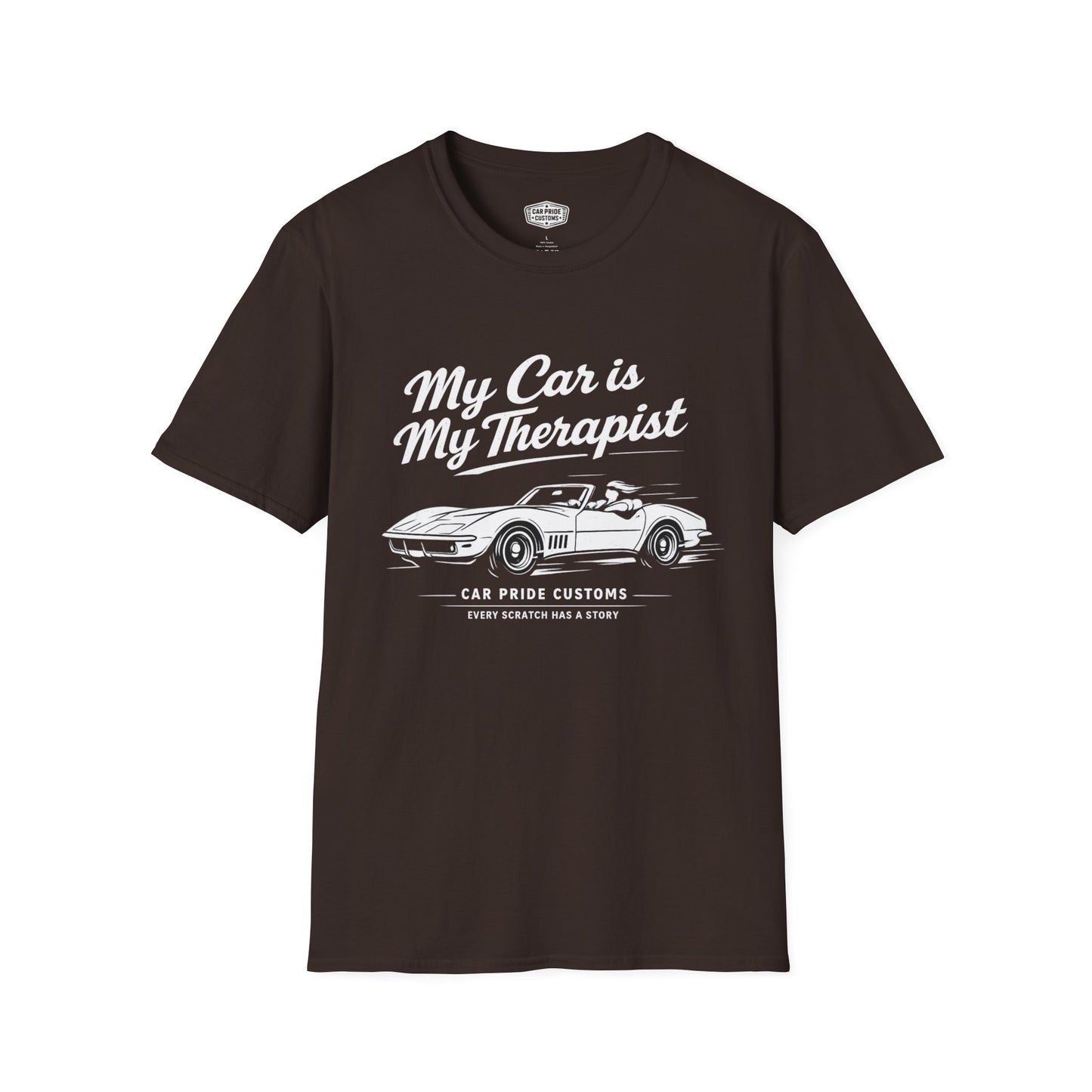 My Car is My Therapist | 1969 Chevy Corvette T-Shirt | Funny Stingray Graphic Tee | Classic Corvette Shirt