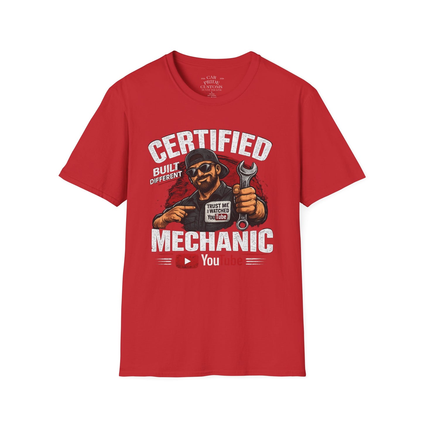 Certified Mechanic Guy T-Shirt | Funny Car Lover T-Shirt | Fathers Day Gift for Dad | Hot Rod | Car Lover Gift