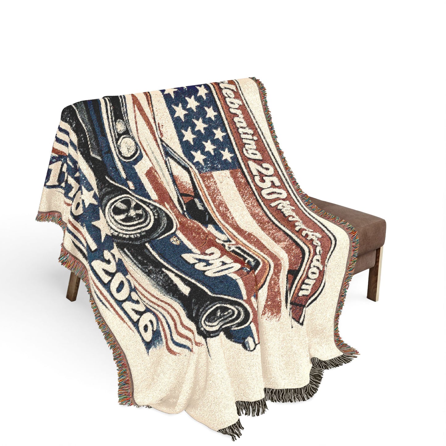 Classic Camaro Woven Throw Americana Patriotic Blanket | Automotive Home Decor | Collector Gift | Fathers Day Gift | Car Lover Gift
