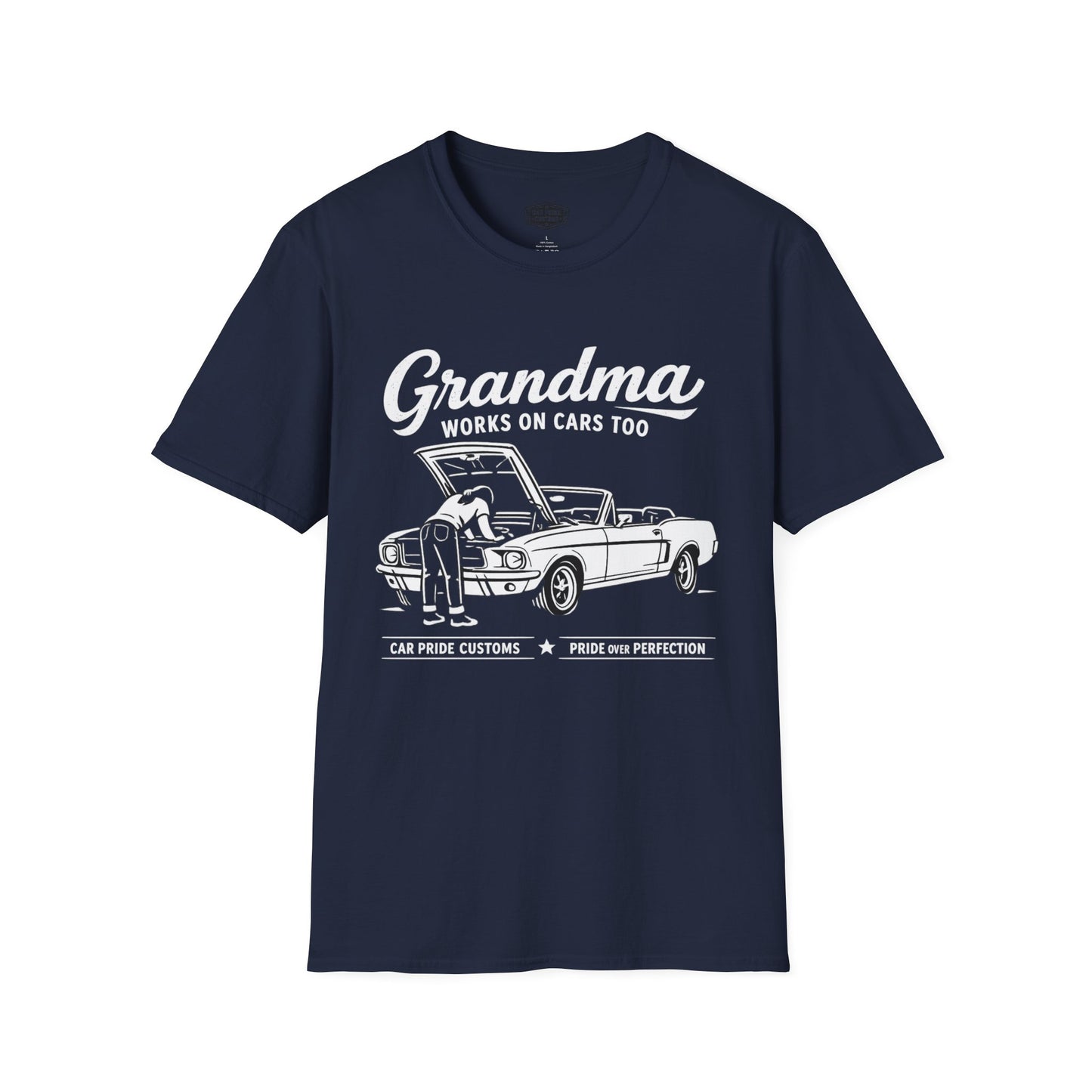 Funny Grandma Car Shirt | Mother's Day Gift | Car Lover Shirt | Automotive Tee | Work on Cars Too
