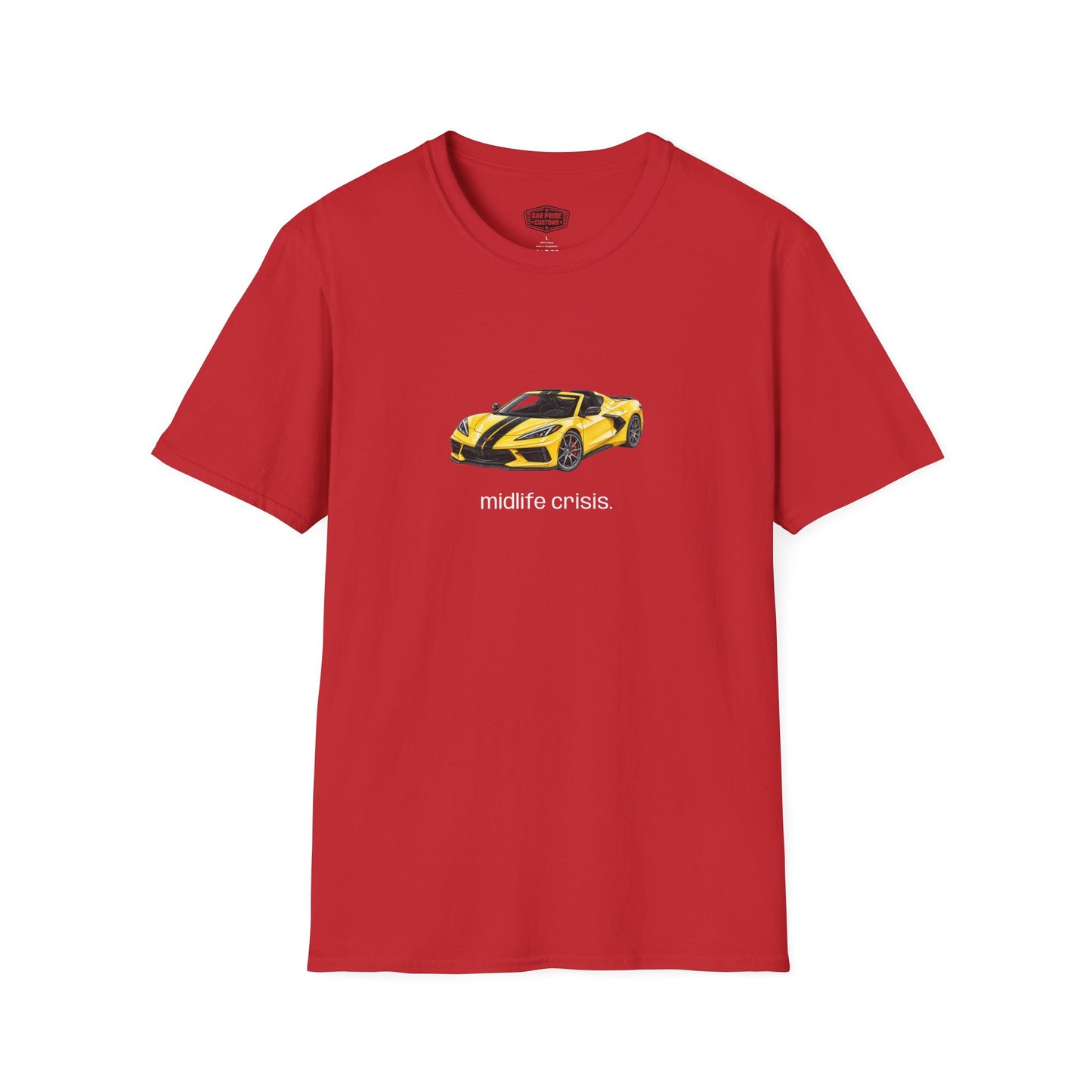 Corvette Midlife Crisis T-Shirt | C8 Sports Car Tee | Funny Car Enthusiast Shirt | Personalized Corvette Gift