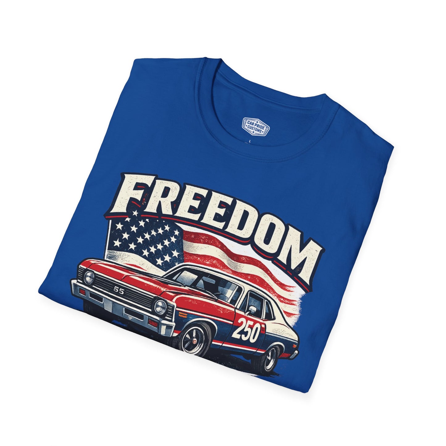 Freedom Nova 250 Patriotic American Muscle Car T-Shirt | Fathers Day Gift | Car Enthusiast Tee