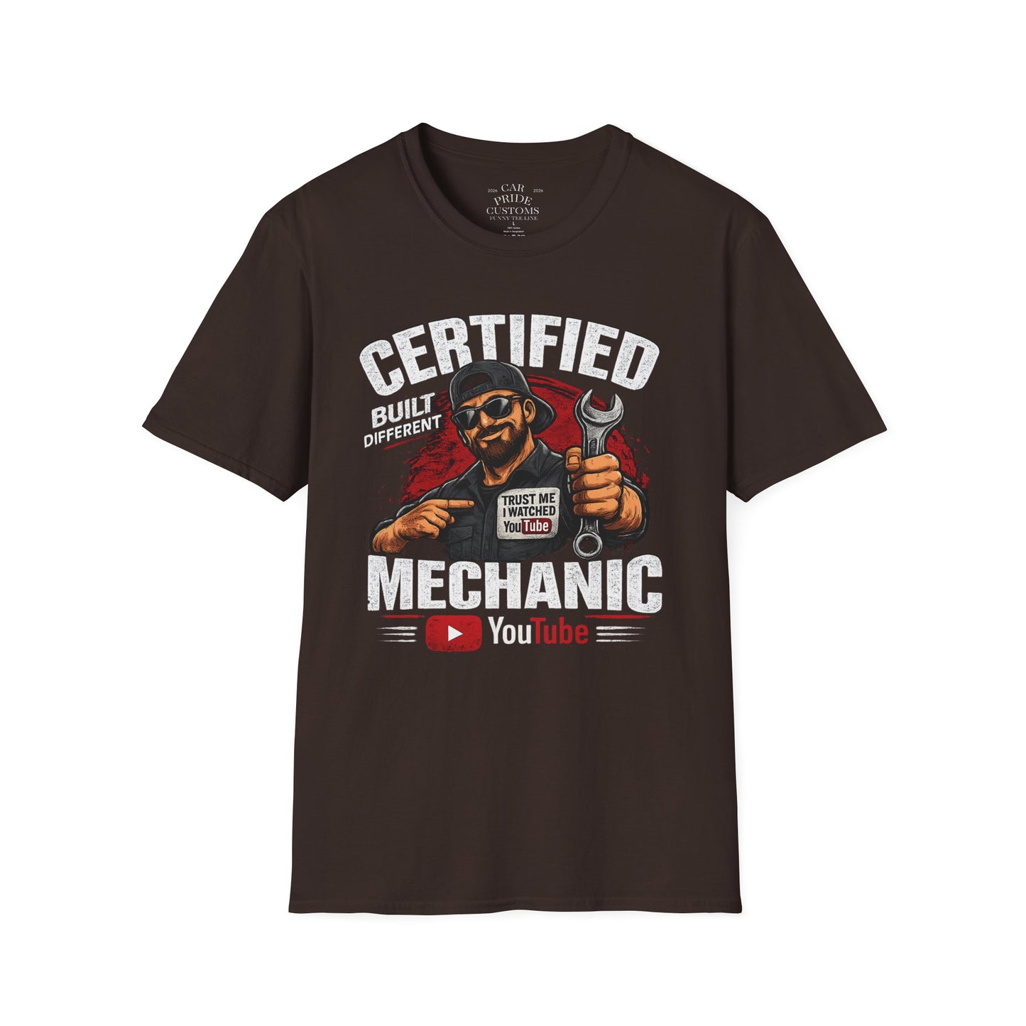 Certified Mechanic Guy T-Shirt | Funny Car Lover T-Shirt | Fathers Day Gift for Dad | Hot Rod | Car Lover Gift