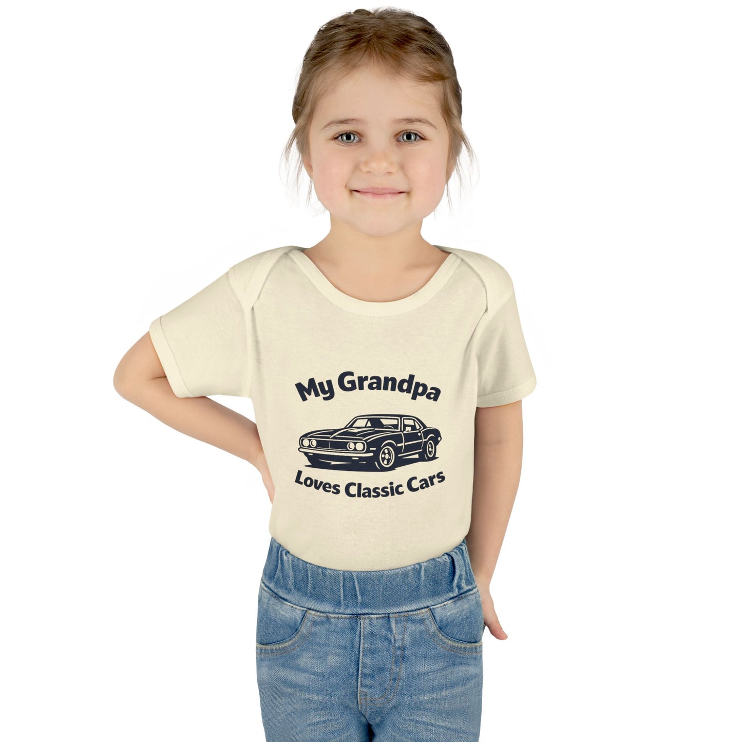 Funny Car Baby Onesie | Classic Car | Grandpa Car Lover Gift | 1968 Chevrolet Camaro | Grandpa Likes Cars