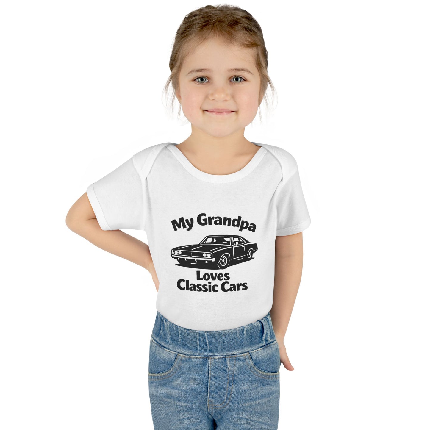 Funny Car Baby Onesie | Classic Car | Grandpa Car Lover Gift | 1968 Dodge Charger | Grandpa Likes Cars