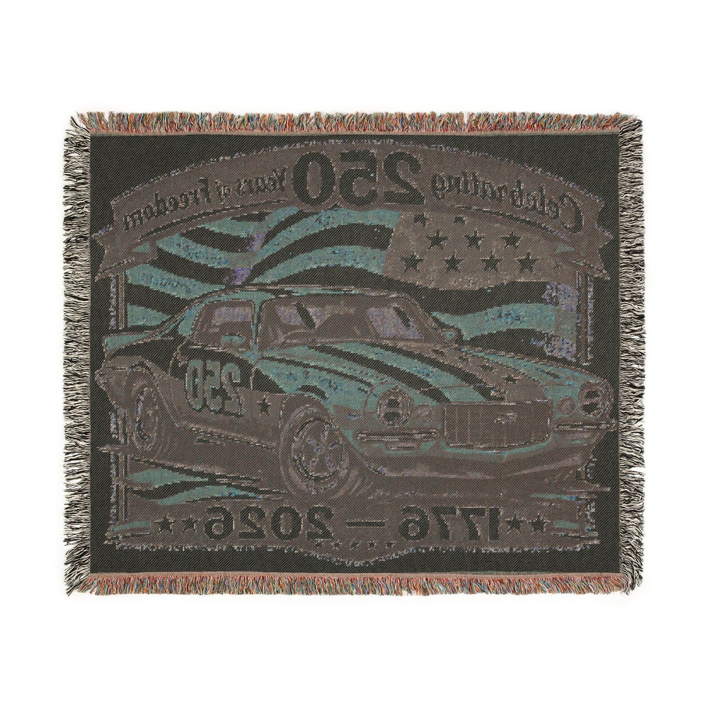 Camaro SS Woven Throw Americana Patriotic Blanket | Automotive Home Decor | Collector Gift | Fathers Day Gift | Car Lover Gift