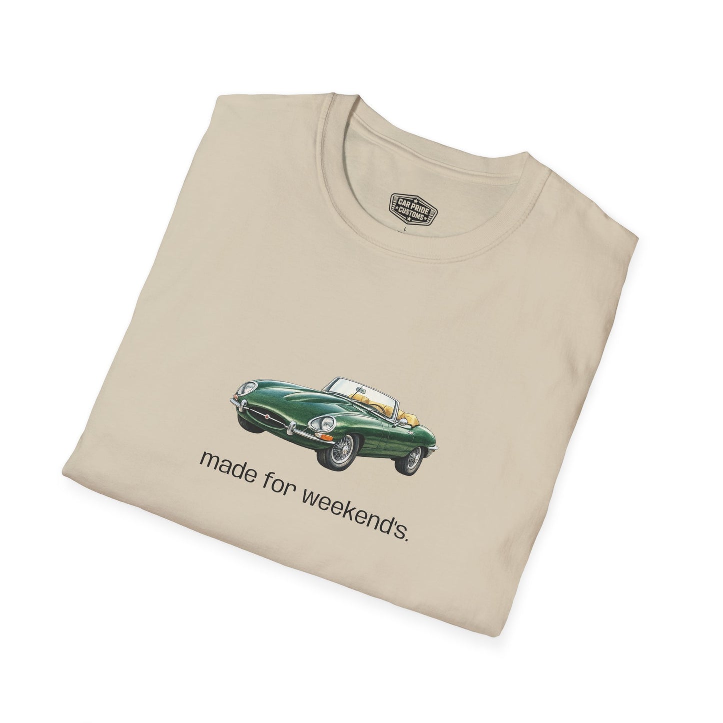 Jaguar E-Type Made For Weekends T-Shirt | British Sports Car Tee | Personalized Jaguar Shirt