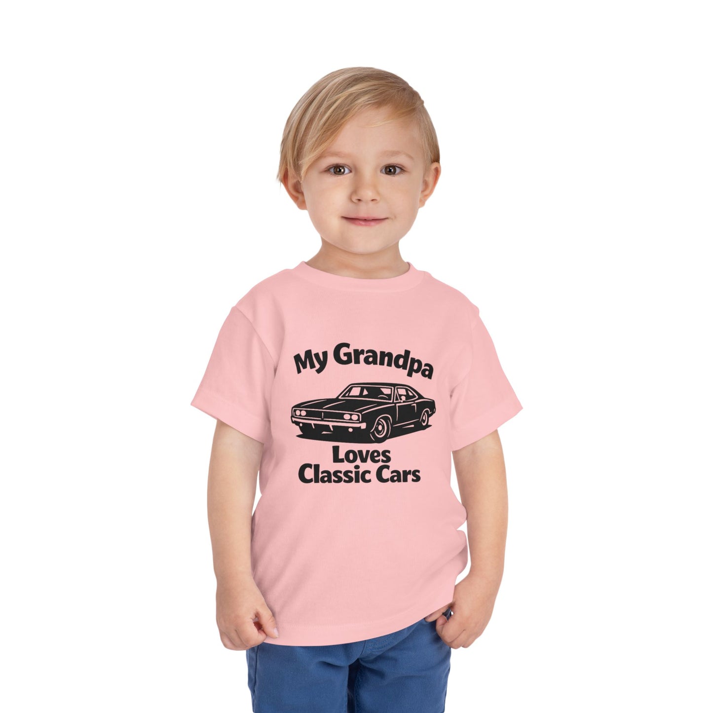 Funny Car T-Shirt | Classic Car Toddler T-Shirt| Grandpa Car Lover Gift | 1968 Dodge Charger | Grandpa Likes Cars