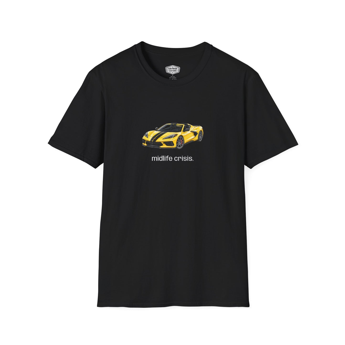 Corvette Midlife Crisis T-Shirt | C8 Sports Car Tee | Funny Car Enthusiast Shirt | Personalized Corvette Gift