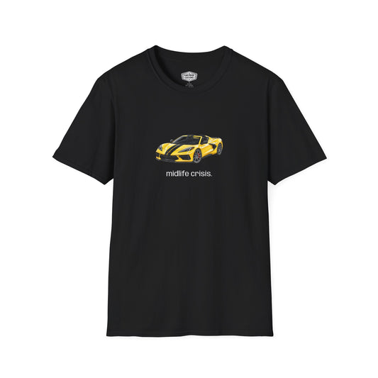 Corvette Midlife Crisis T-Shirt | C8 Sports Car Tee | Funny Car Enthusiast Shirt | Personalized Corvette Gift