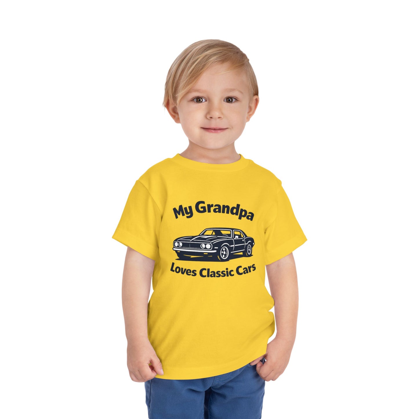 Funny Car T-Shirt | Classic Car Toddler T-Shirt| Grandpa Car Lover Gift | 1968 Chevrolet Camaro | Grandpa Likes Cars