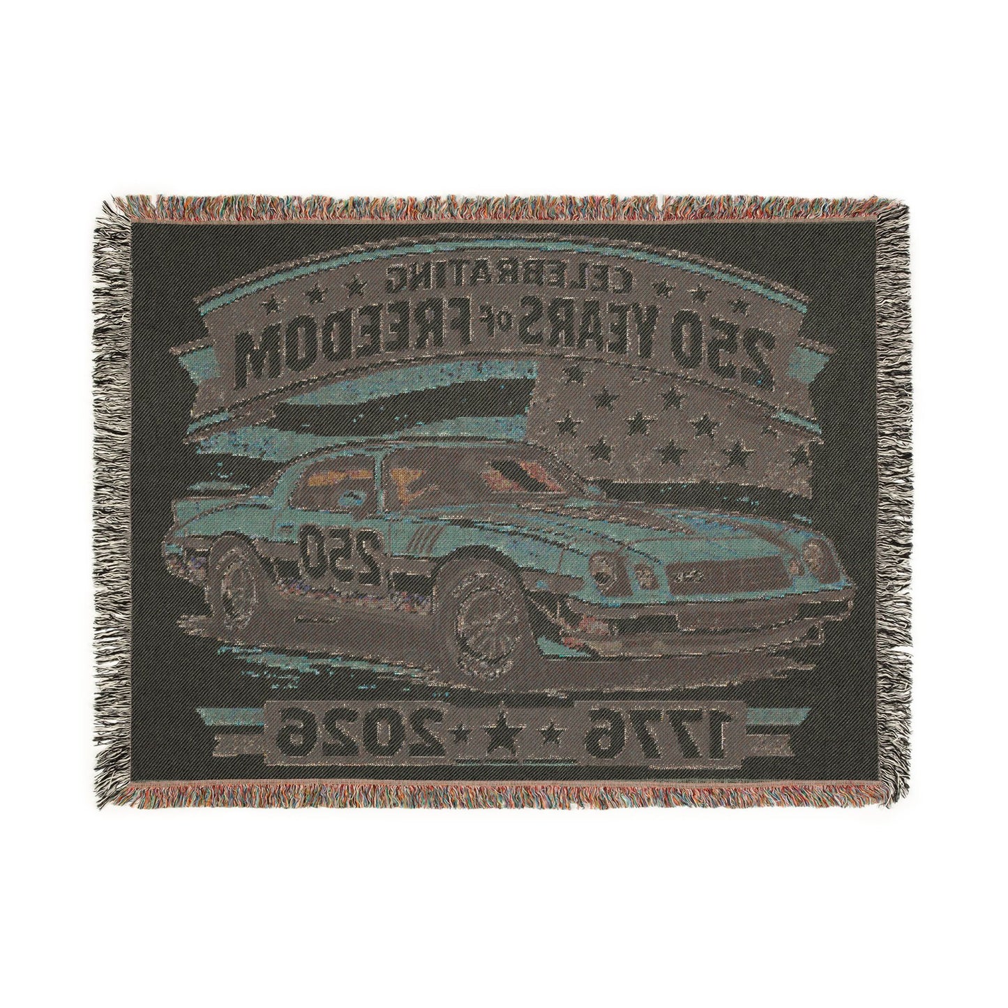 Trans AM Z28 Woven Throw Americana Patriotic Blanket | Automotive Home Decor | Collector Gift | Fathers Day Gift | Car Lover Gift