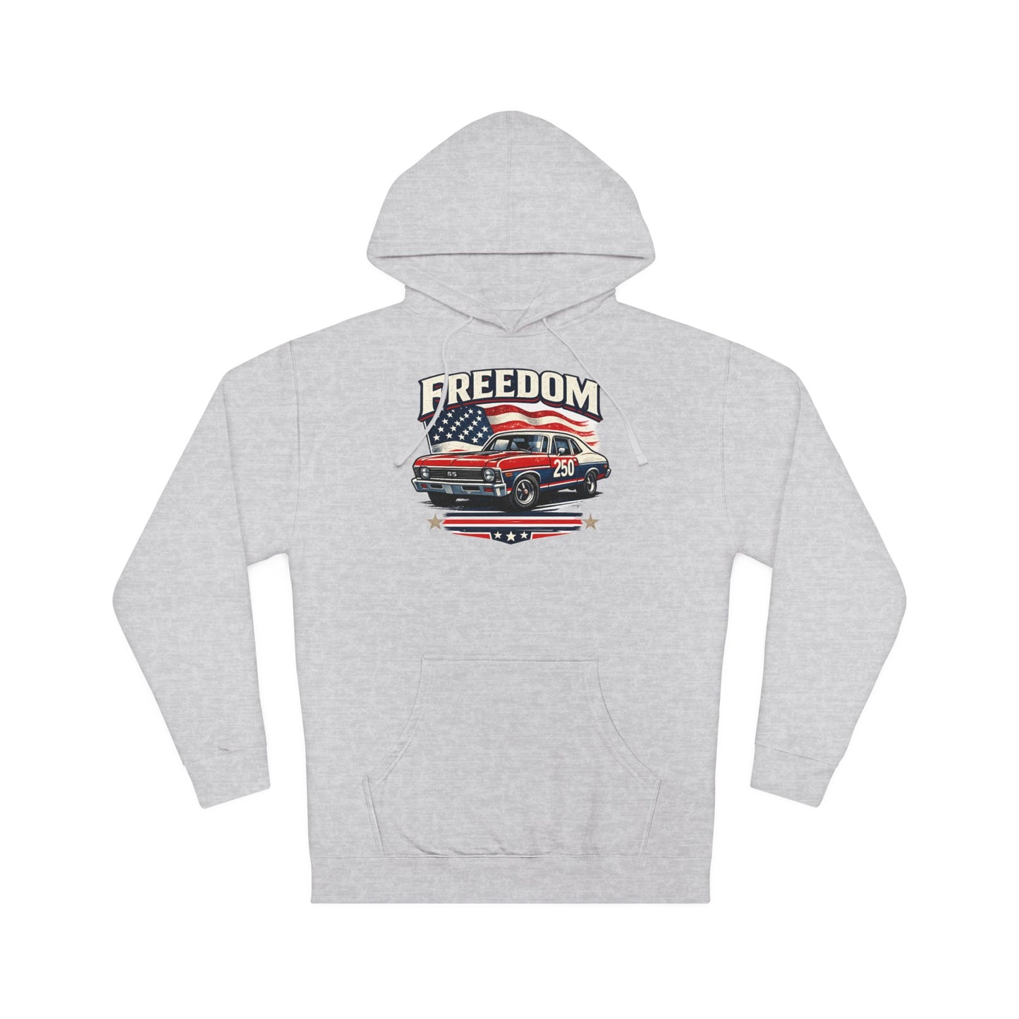 Freedom Nova 250 Patriotic American Muscle Car Hoodie| Fathers Day Gift | Car Enthusiast Hoodie