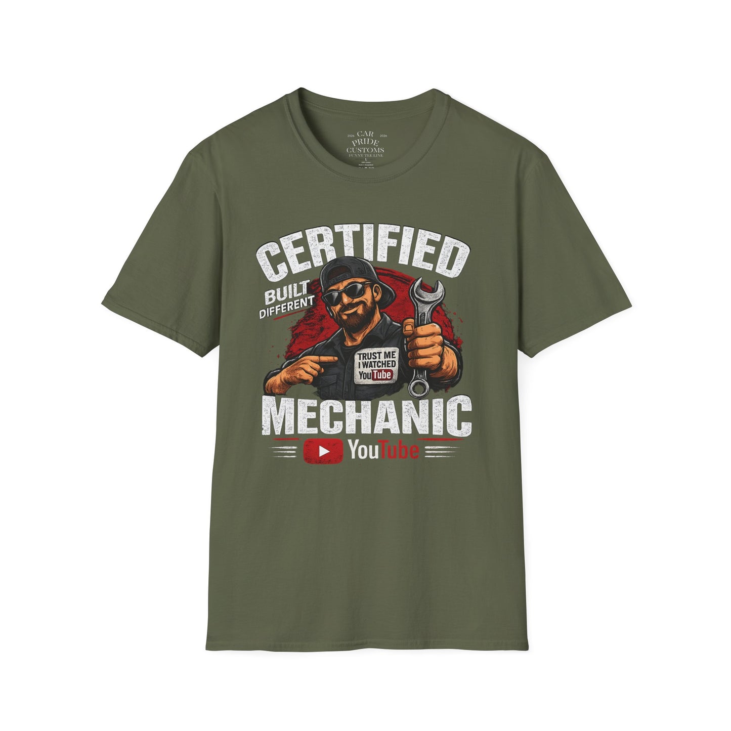 Certified Mechanic Guy T-Shirt | Funny Car Lover T-Shirt | Fathers Day Gift for Dad | Hot Rod | Car Lover Gift