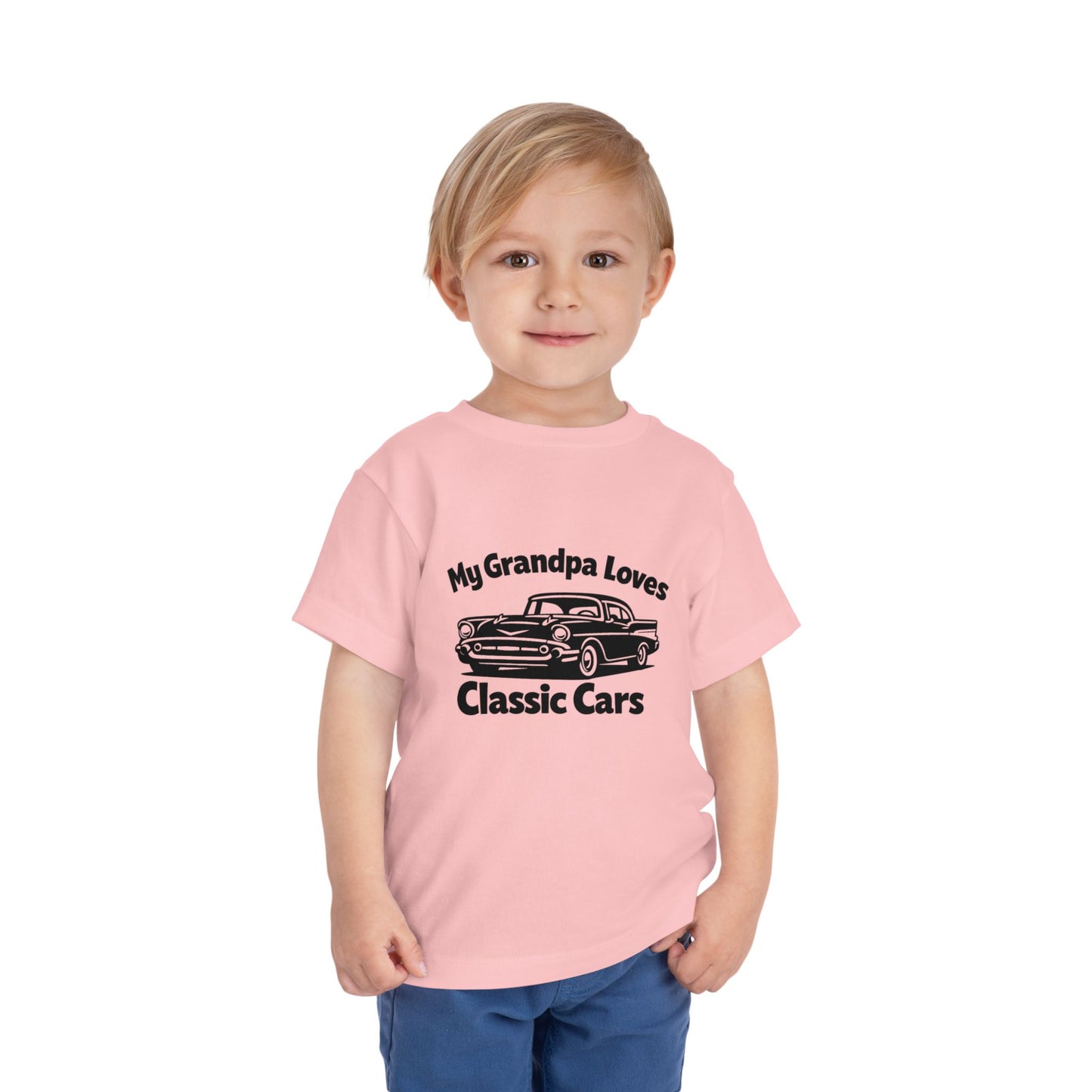 Funny Car T-Shirt | Classic Car Toddler T-Shirt| Grandpa Car Lover Gift | 1957 Chevrolet Bel Air | Grandpa Likes Cars