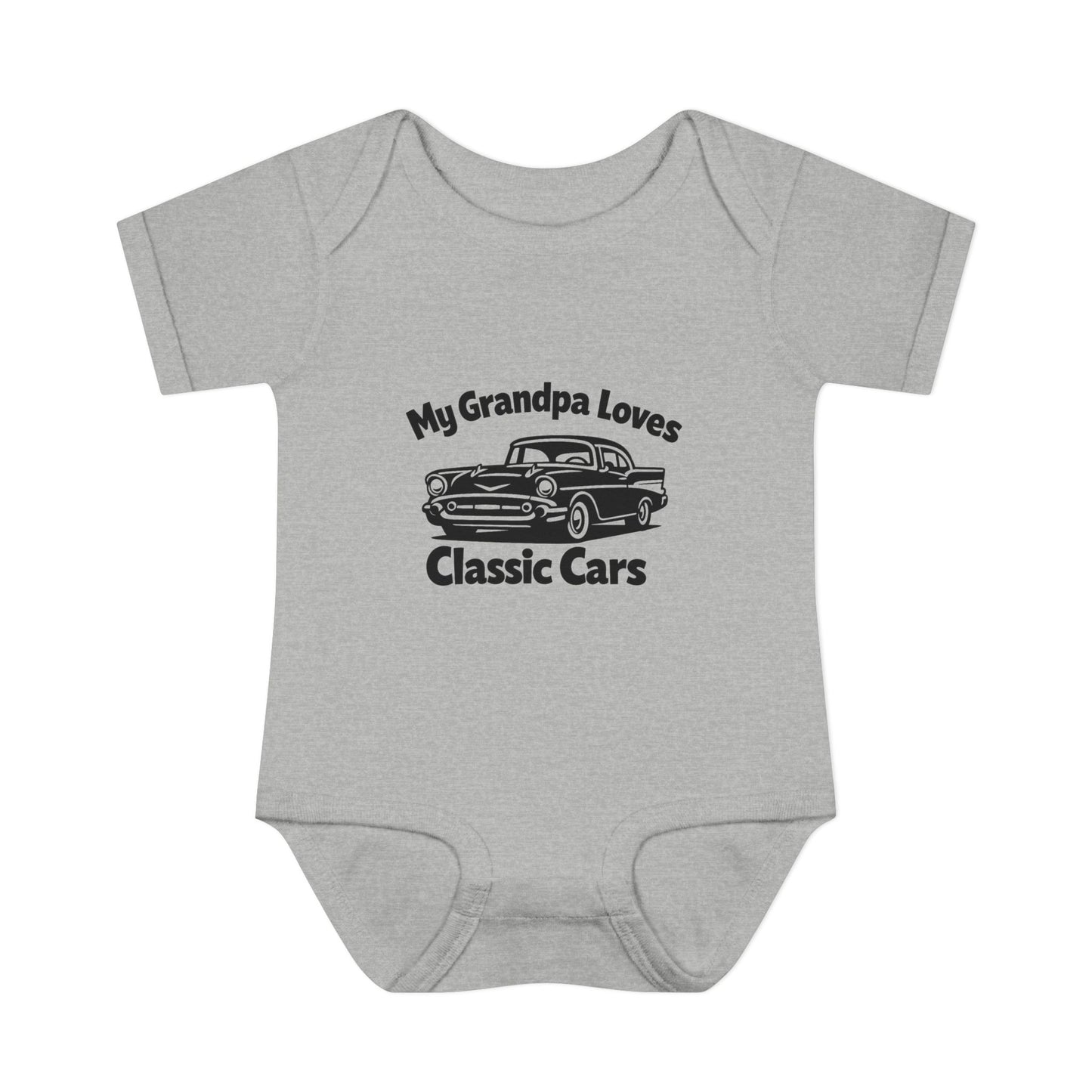 Funny Car Baby Onesie | Classic Car | Grandpa Car Lover Gift | 1957 Chevrolet Bel Air | Grandpa Likes Cars